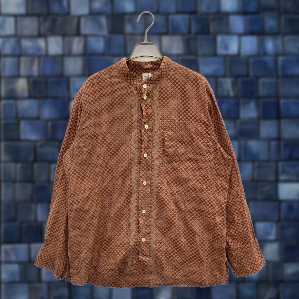 Issey Miyake ISSEY MIYAKE HaaT shirt men's size M red Long sleeve cotton band collar USED Size US M / EU 48-50 / 2 - 1 Thumbnail