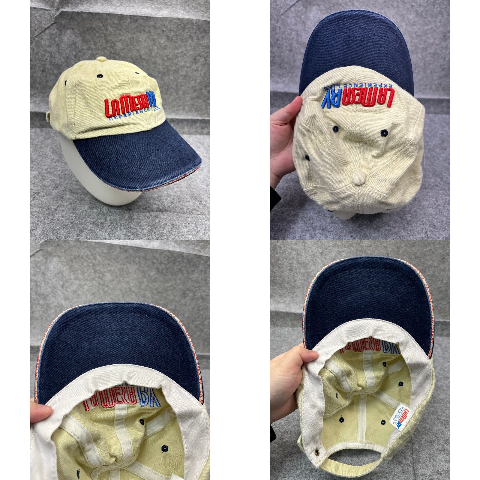 Alife La Mesa RV Hat Cap Strap Back OS Ivory Blue 100% Cotton Promo Size ONE SIZE - 8 Thumbnail