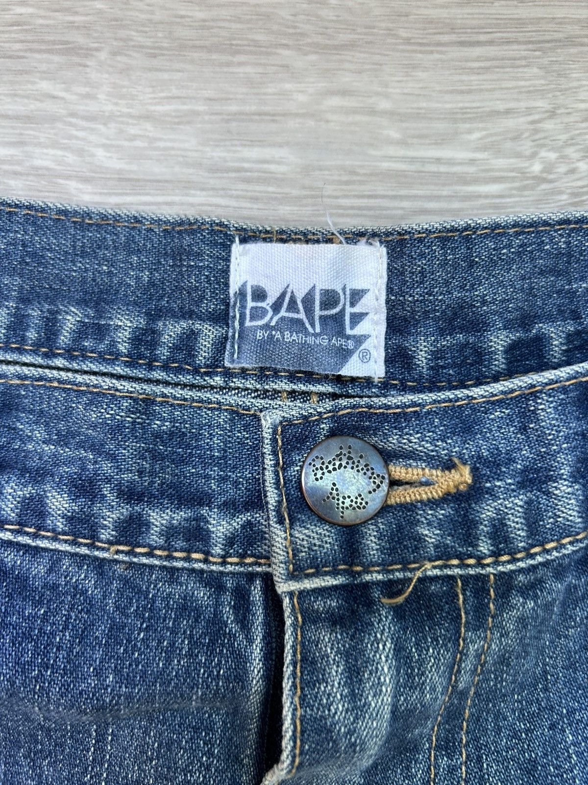 Bape Bape Twin Yellow Sta Denim [Size M] Size US 32 / EU 48 - 3 Thumbnail