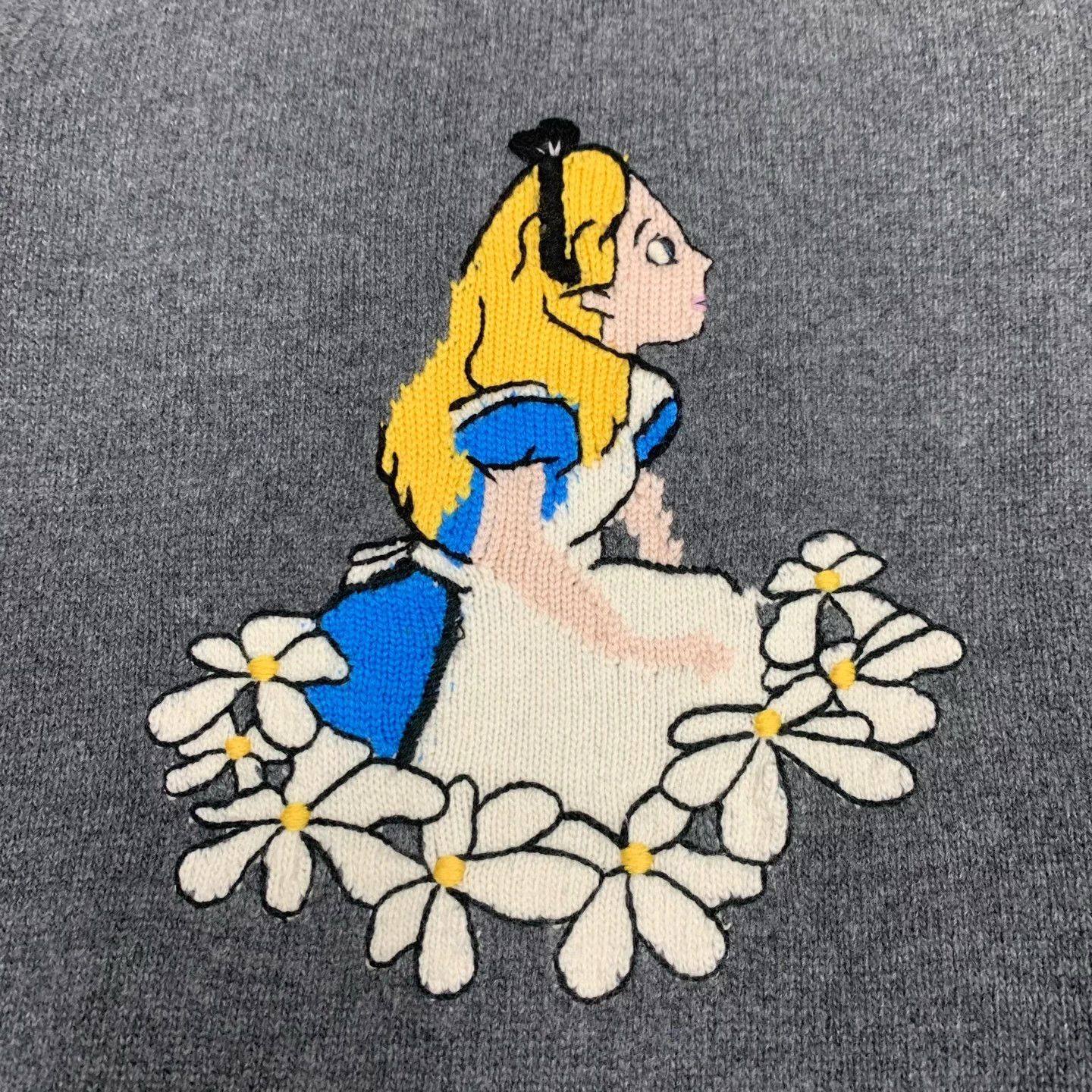 Miu Miu MIU MIU x Disney Alice Gray Knit Sweater FR42 95New Size M / US 6-8 / IT 42-44 - 7 Thumbnail
