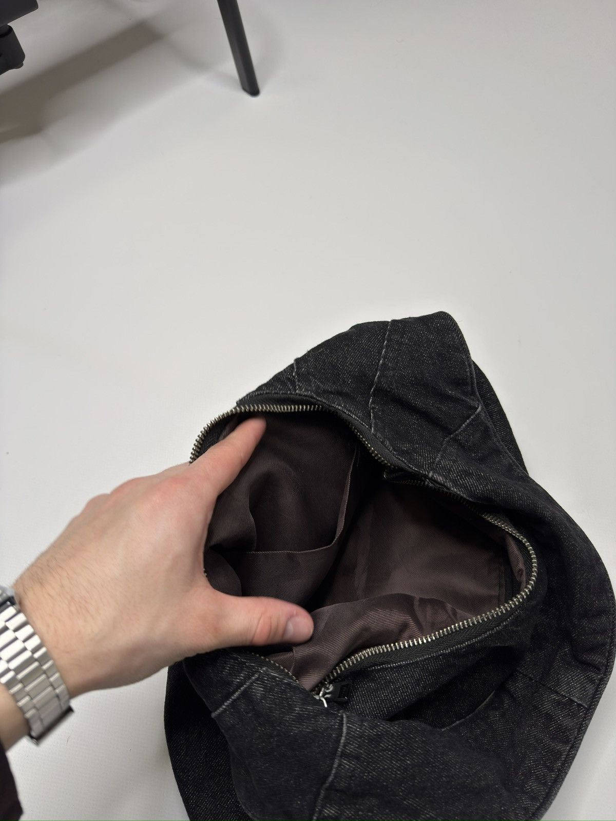 Vintage Vintage avant garde black denim bag if6was9 lgb drip 00s sk8 Size ONE SIZE - 6 Thumbnail