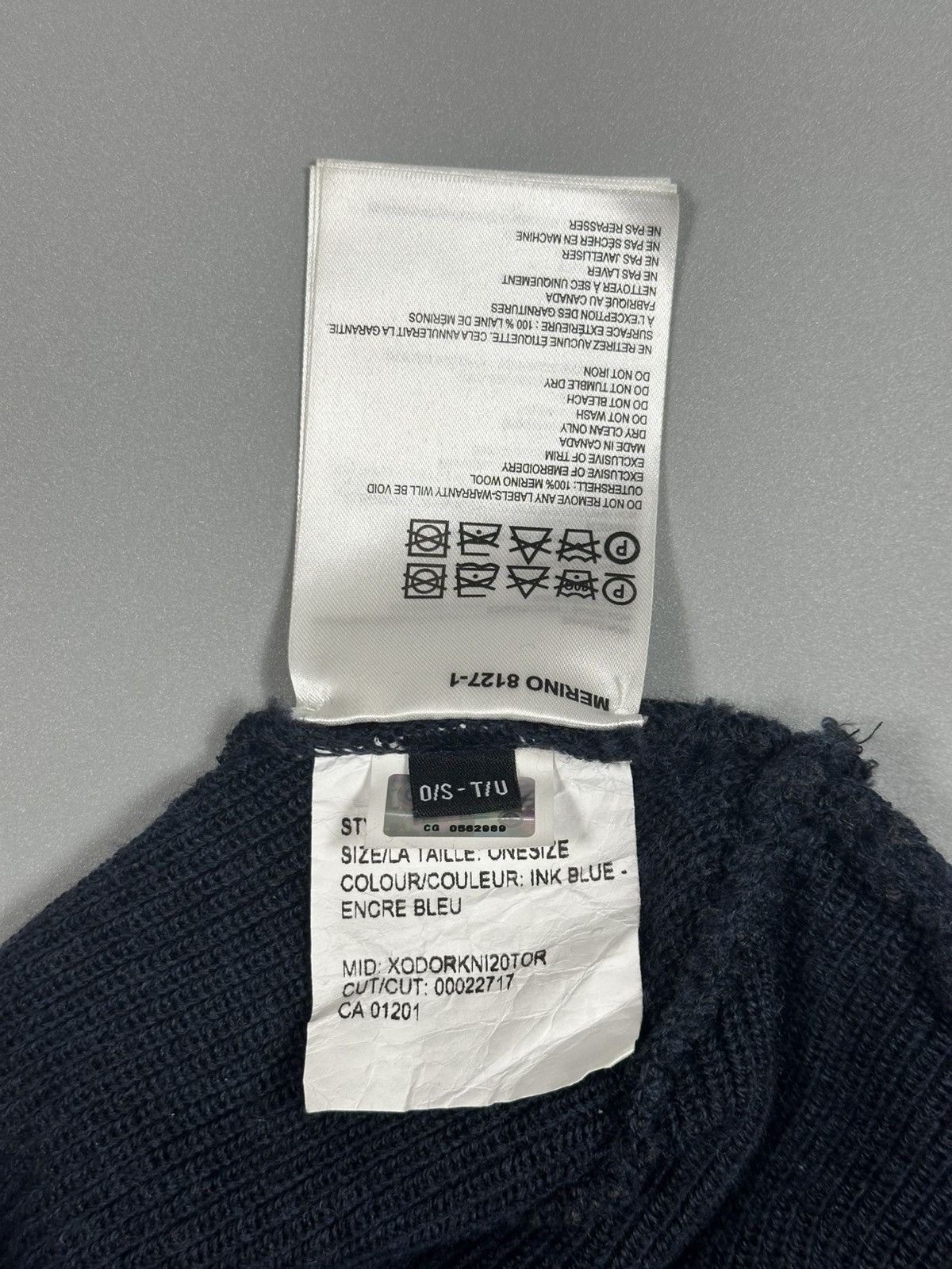 Canada Goose Canada Goose Merino Wool Navy Beanie Size ONE SIZE - 5 Thumbnail