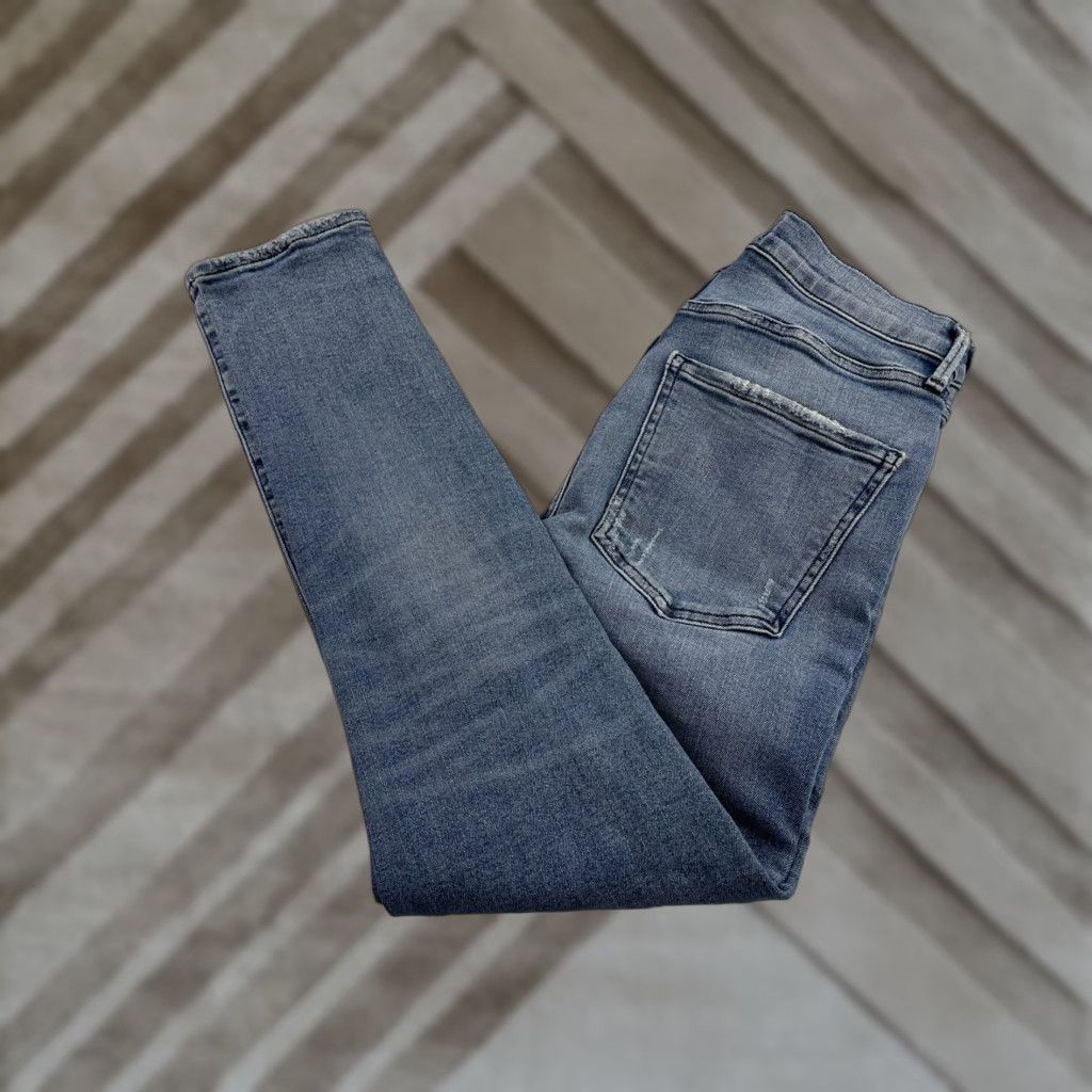 Agolde Womens AGOLDE Sophie Mid rise Ankle Skinny Jeans Distressed Size 25 Size 42" / US 20 - 1 Thumbnail