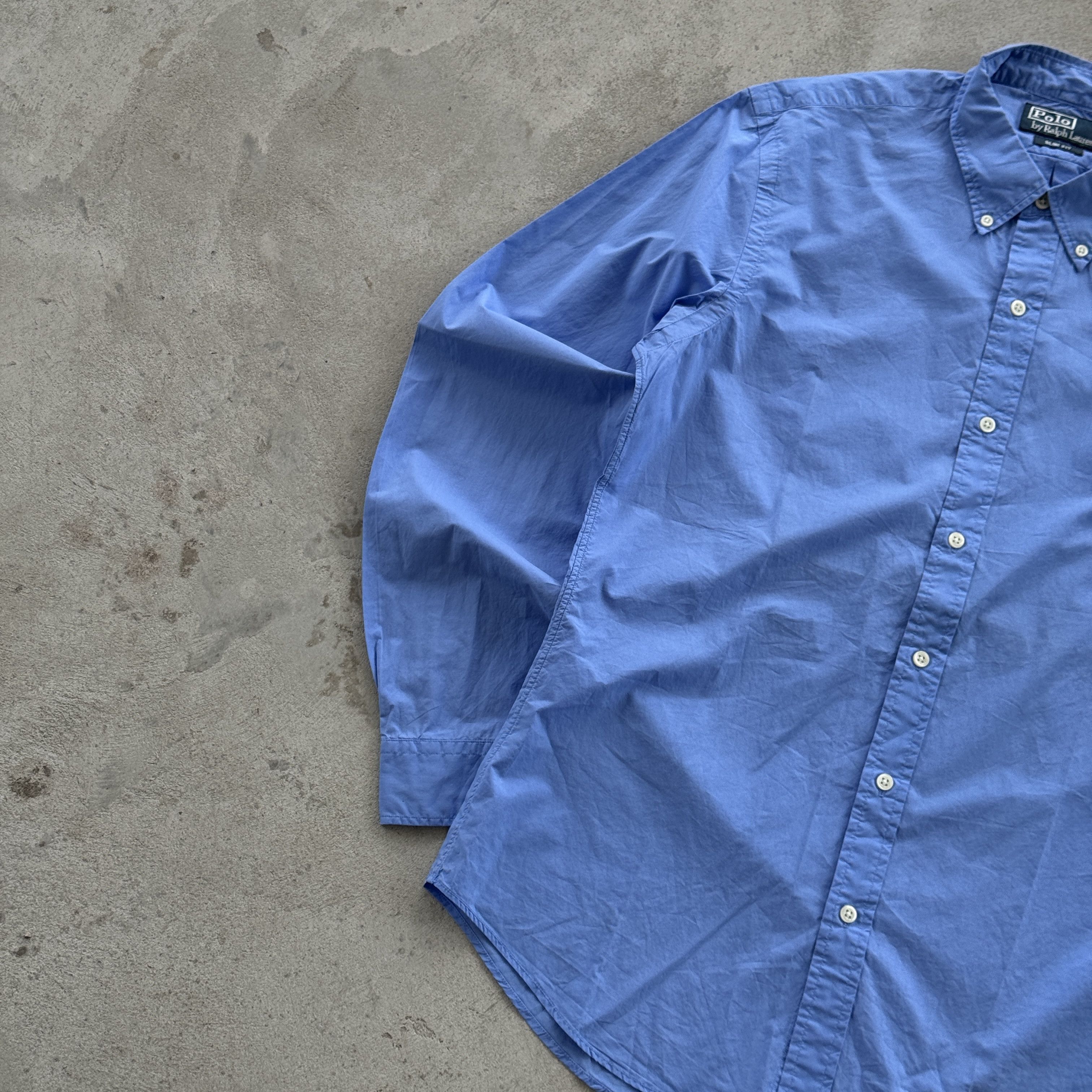Polo Ralph Lauren Polo Ralph Lauren Blue Button Down Shirt Slim Fit Medium Size US M / EU 48-50 / 2 - 3 Thumbnail