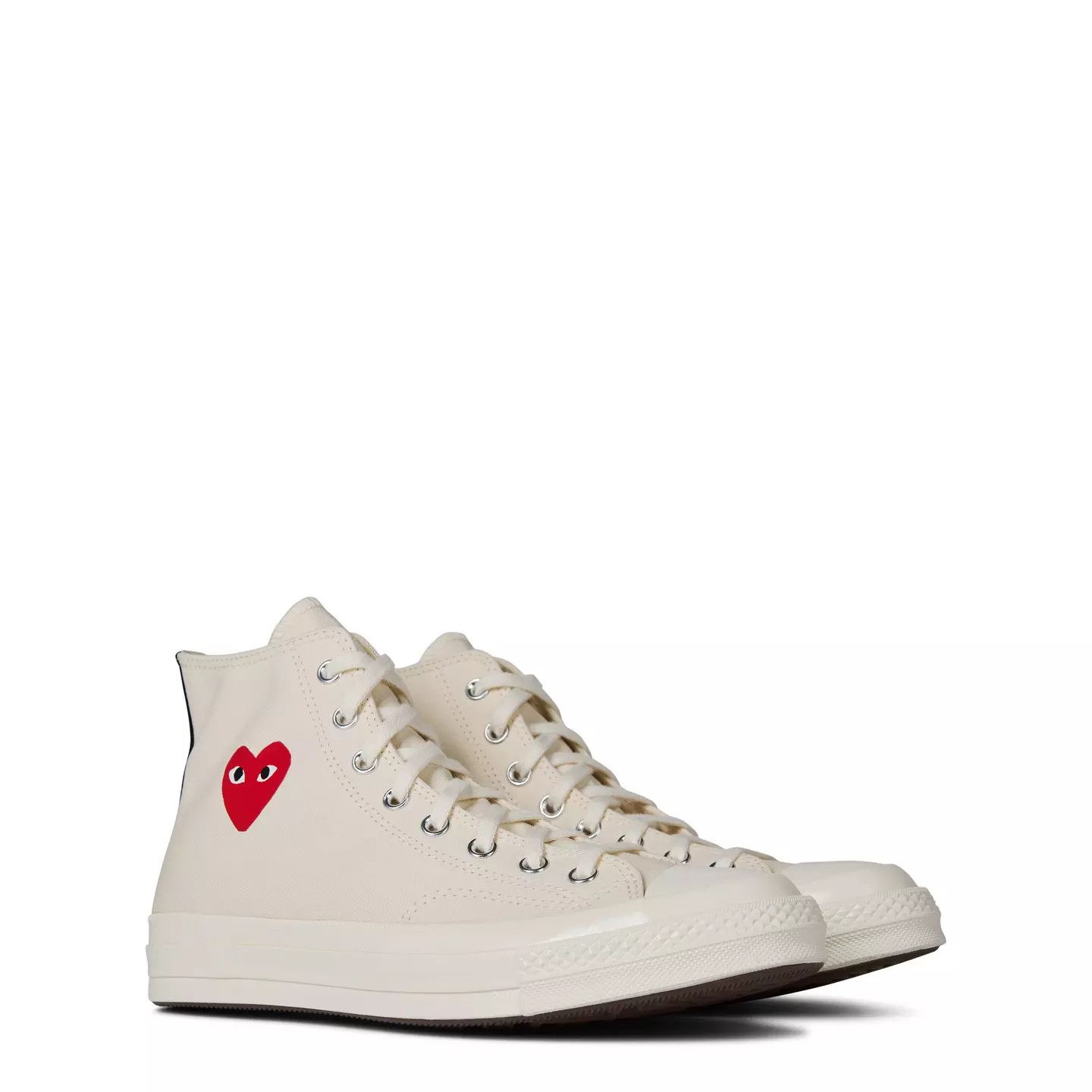 Comme des Garcons PLAY o1g2r1mq0426 Single Heart Chuck 70 High Top Trainers Beige Size US 12 / EU 45 - 4 Thumbnail