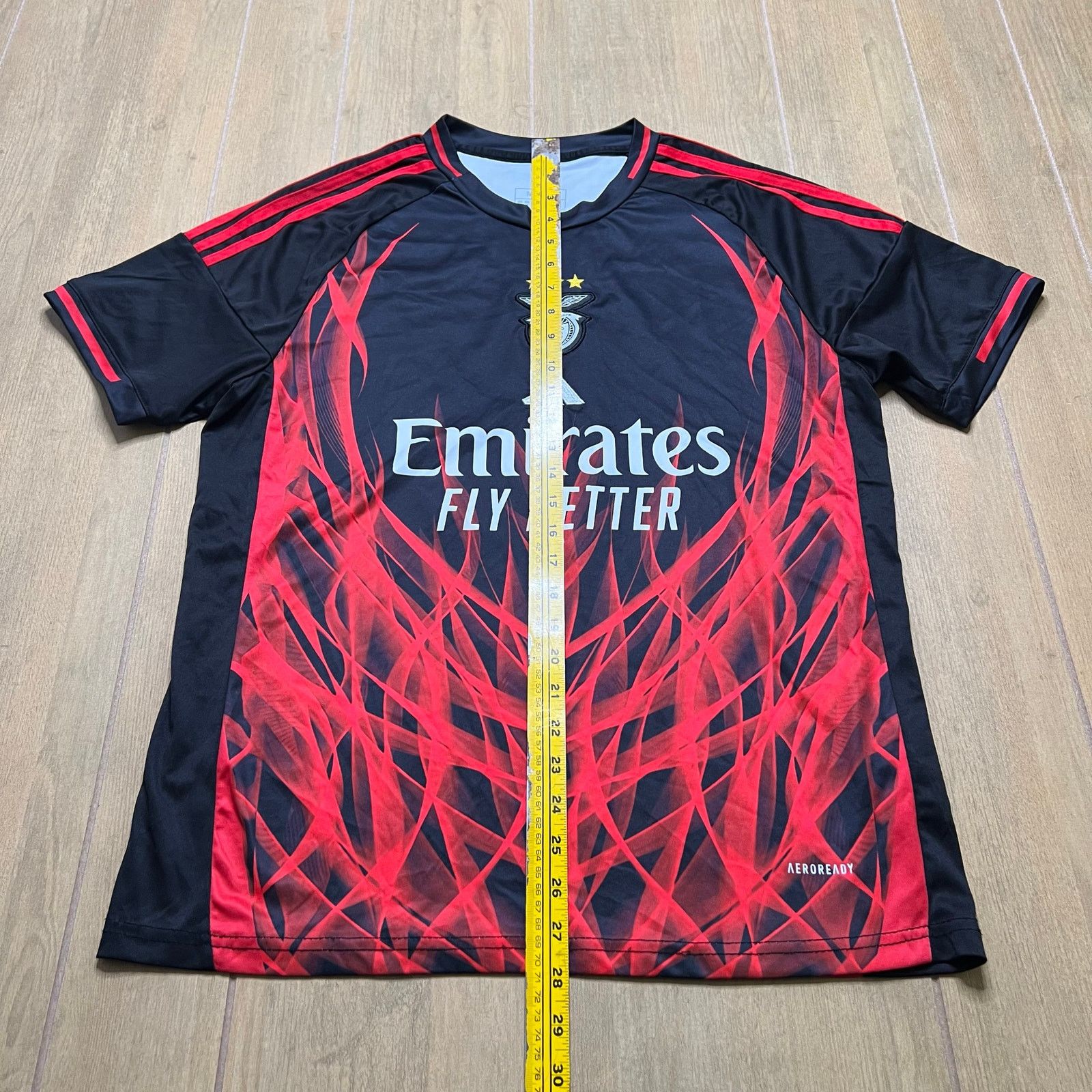 Adidas Adidas SL Benfica Soccer Jersey Black Emirates Fly Better M Size US M / EU 48-50 / 2 - 4 Thumbnail