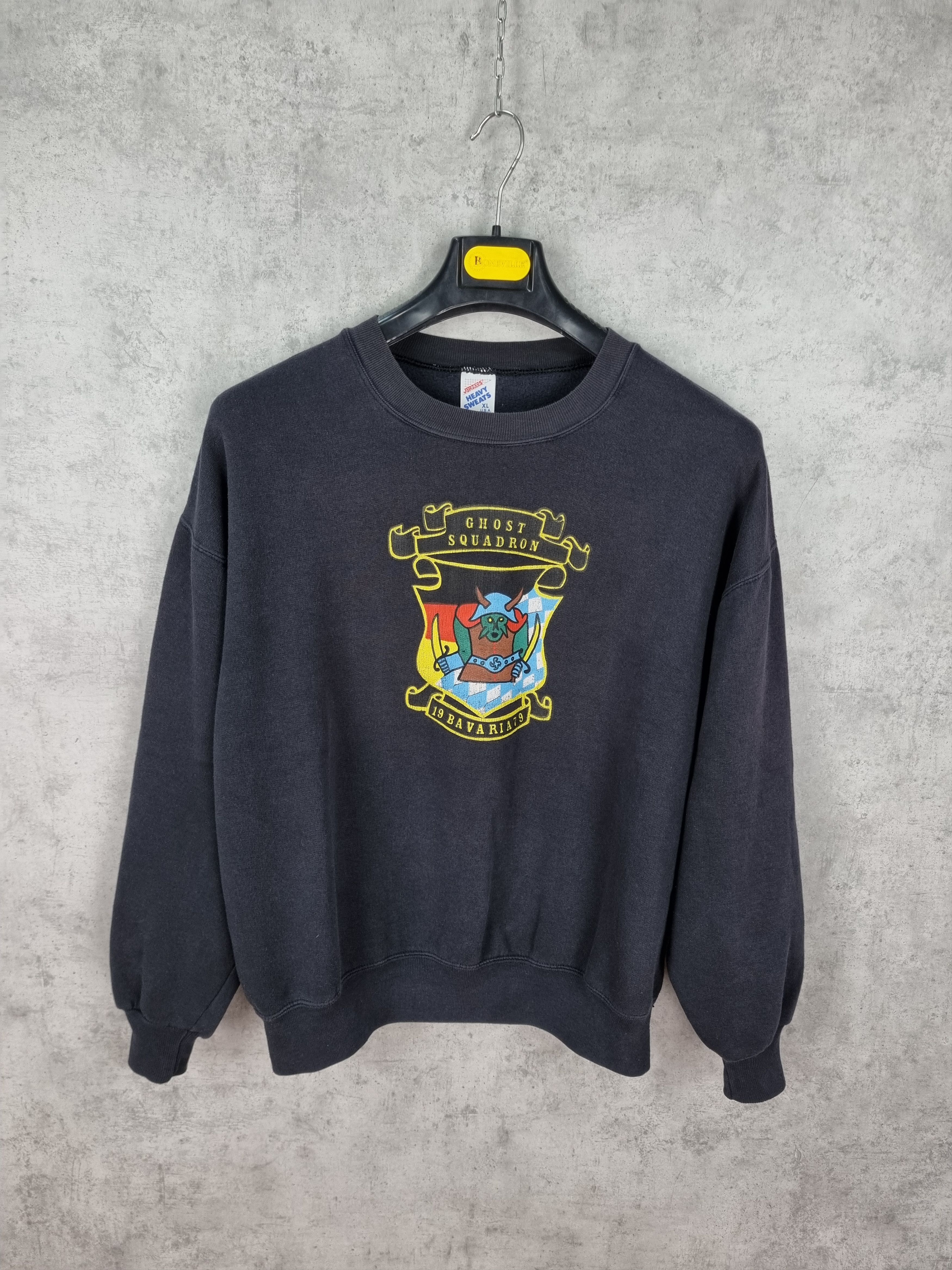 Jerzees × Vintage 1979 Ghost Squadron Bavaria Confederate Air Force Sweatshirt Size US M / EU 48-50 / 2 - 14 Thumbnail