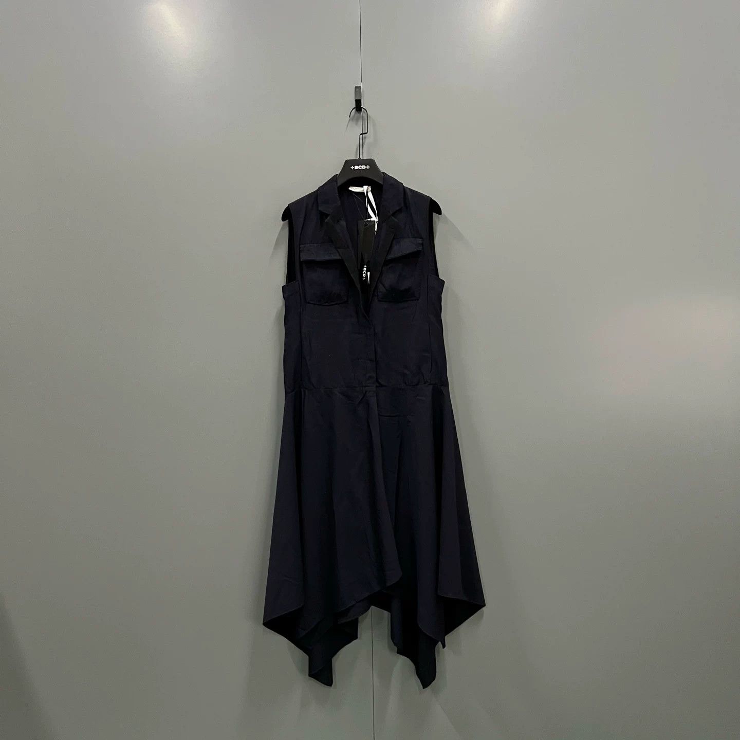 DOROTHEE SCHUMACHER DOROTHEE SCHUMACHER Black Collar Short-Sleeve Dress Size L / US 10 / IT 46 - 1 Thumbnail