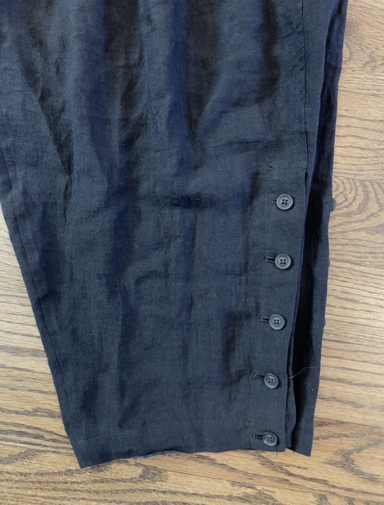 Yohji Yamamoto Yohji Yamamoto SS21 Lace-Up Cropped Trousers HD-P47-303 Size US 33 - 5 Thumbnail