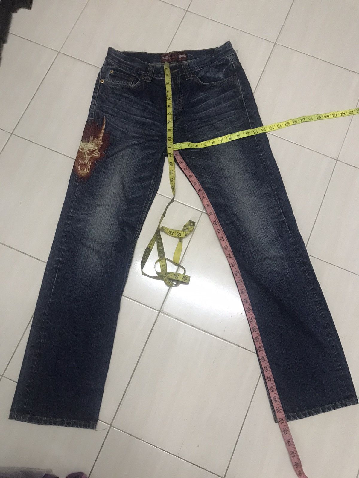 Japanese Brand × Oni × Vintage Oniarai japanese blue jeans denim Size US 32 / EU 48 - 15 Thumbnail