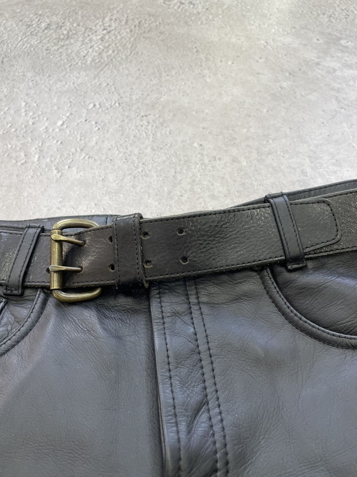 VINTAGE Y2K PUNK LEATHER AVANT GARDE LEVIS LEATHER BELT