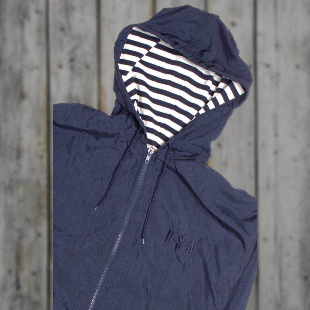 X-LARGE VINTAGE Sport Venezia USA Lightweight Jacket X-Large Dark Blue Hooded Size US XL / EU 56 / 4 - 1 Thumbnail
