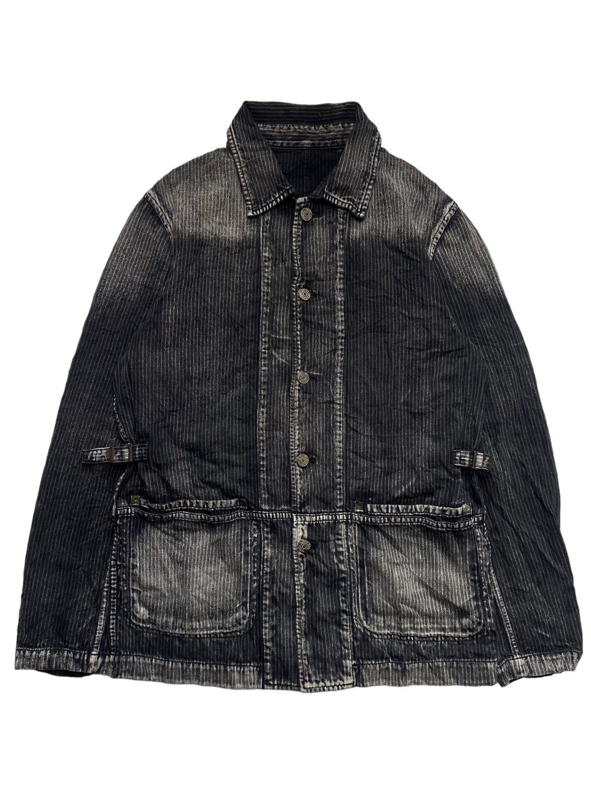 image of If Six Was Nine x Le Grande Bleu L G B 1990S Tete Homme - Rusted Metal Jacket in Grey (Size Medium)
