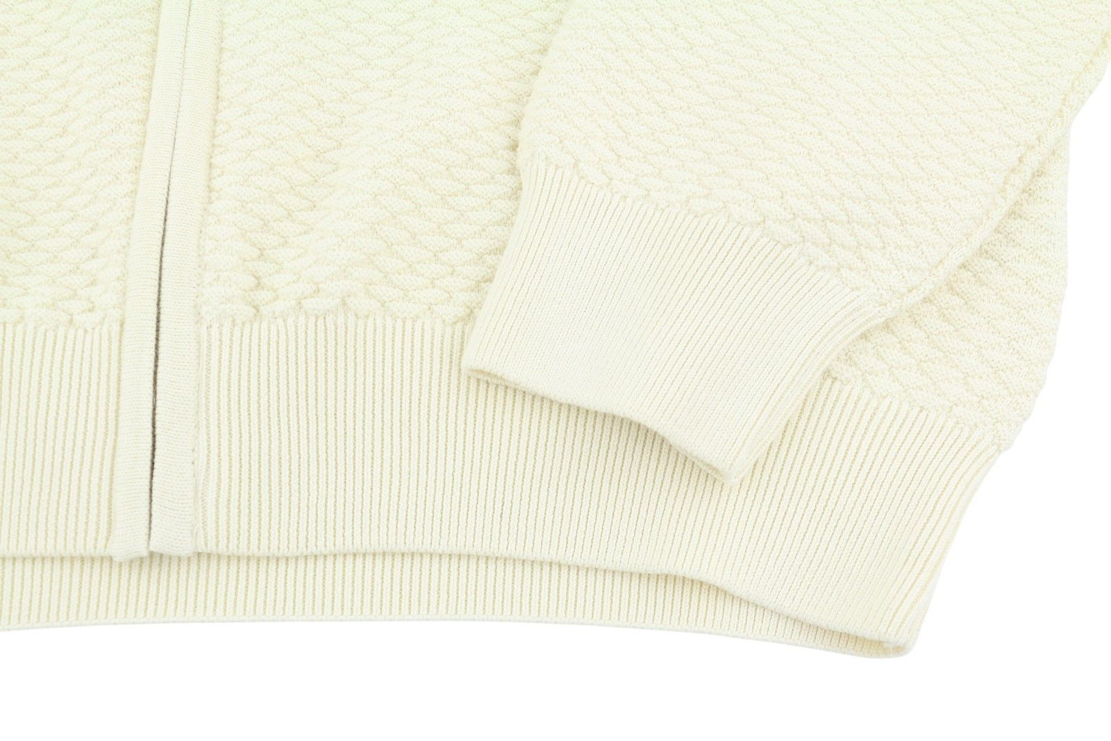 Gant TRIANGLE TEXTURE FULL ZIP XL Cream Stretch Jumper 87318 Size US XL / EU 56 / 4 - 6 Thumbnail