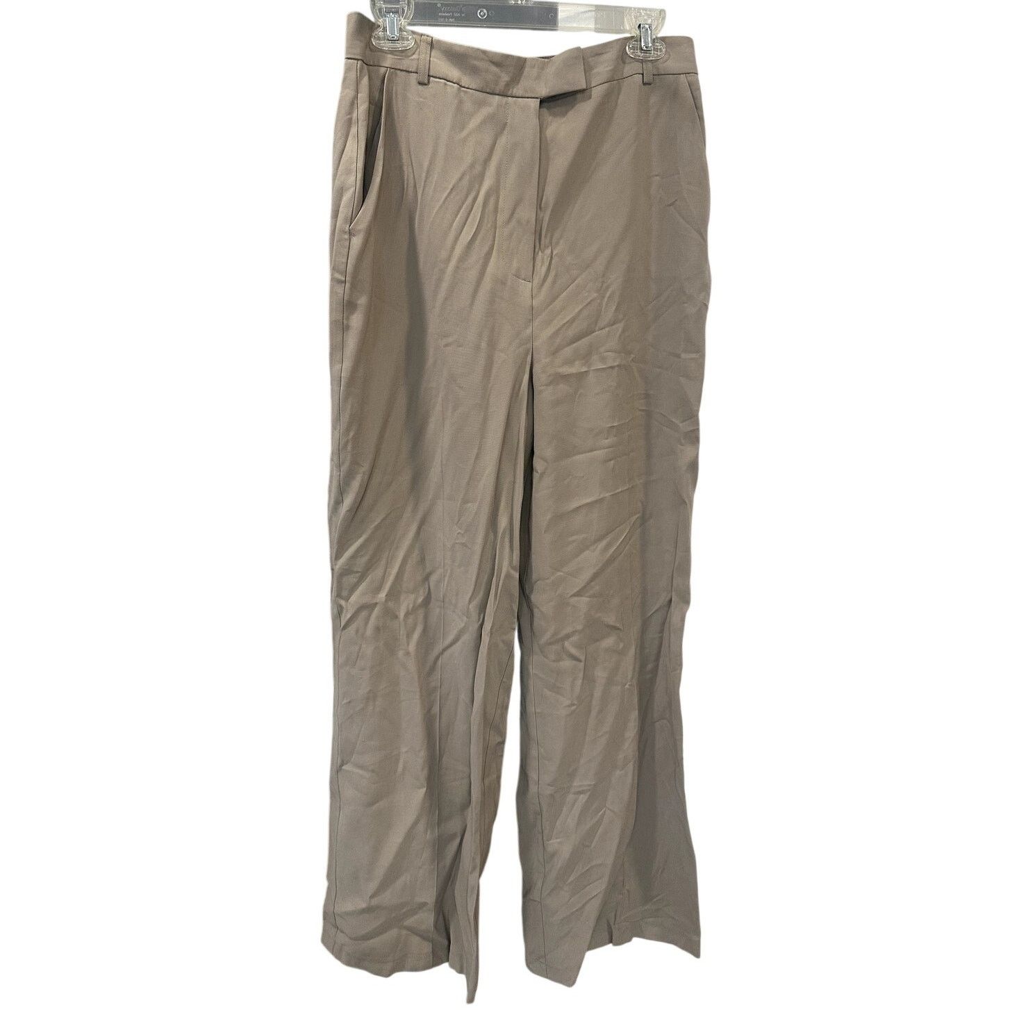 Topshop Topshop Flat Front Tan Beige Straight Leg Trousers 6 NWT Size 28" / US 6 / IT 42 - 1 Thumbnail