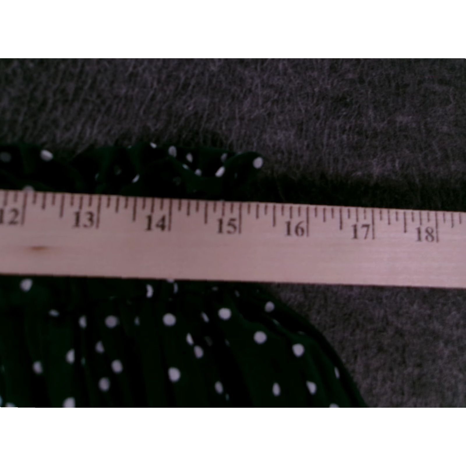 Vintage EXLURA Skirt Womens L Green Polka Dot Pleated Midi Elastic Waist Polyester Size 36" / US 14 / IT 50 - 3 Thumbnail