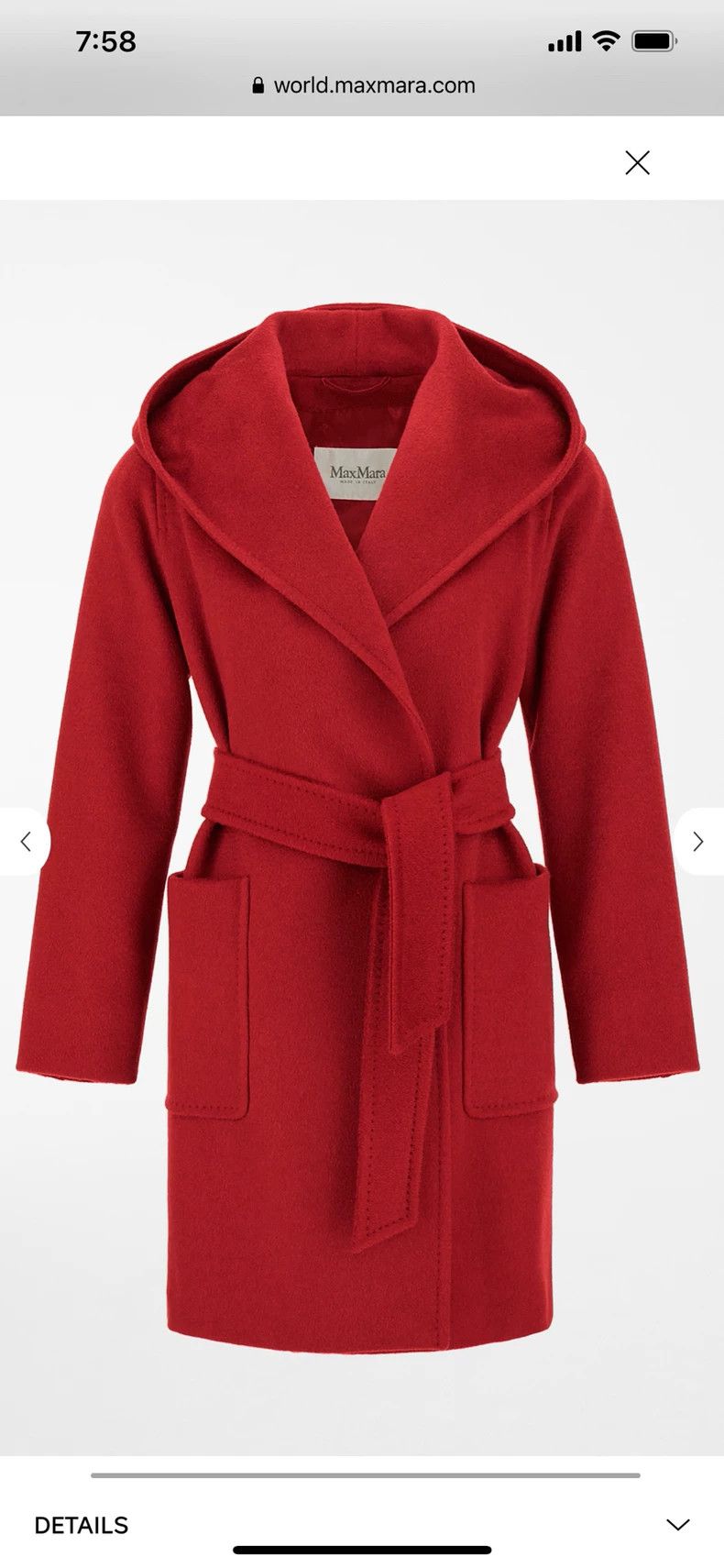 Max Mara Max Mara Pure wool Burgundy classic Rialto coat Size S / US 4 / IT 40 - 9 Thumbnail