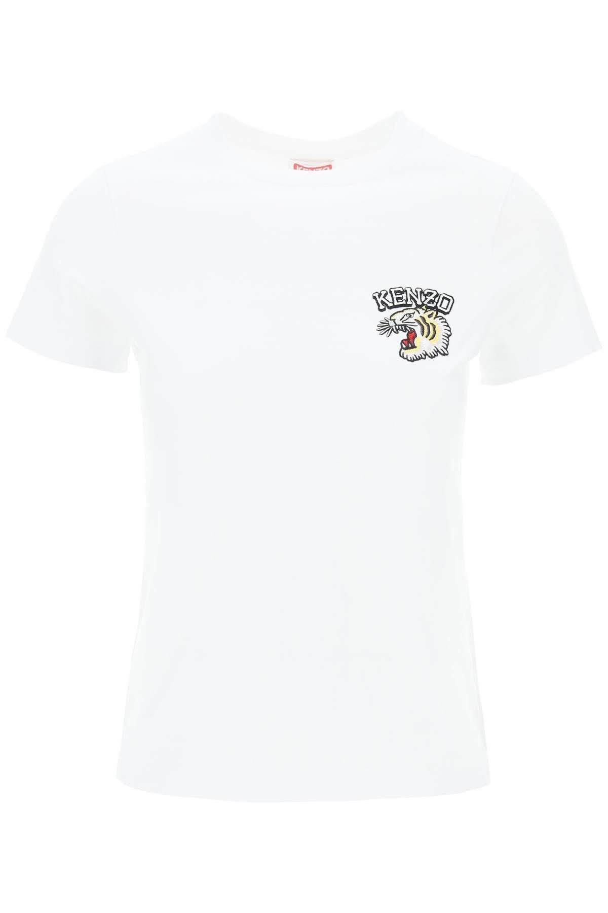 image of Kenzo Crew-Neck T-Shirt With Embroidery Size Xs For Women in White