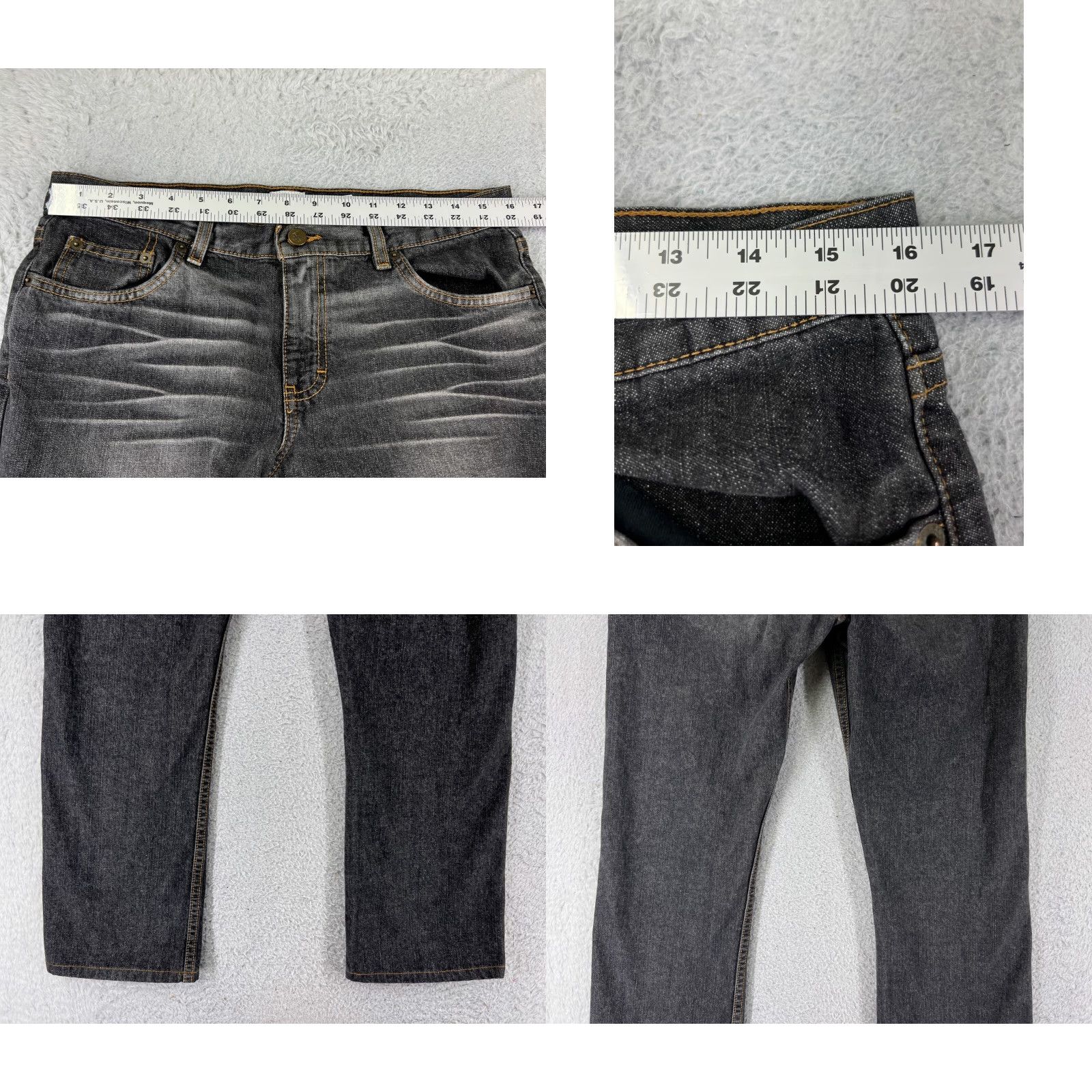Calvin Klein Calvin Klein Jeans Women 11 Black Denim Boot Cut Low Rise Embroidered Size 32" / US 10 / IT 46 - 9 Thumbnail