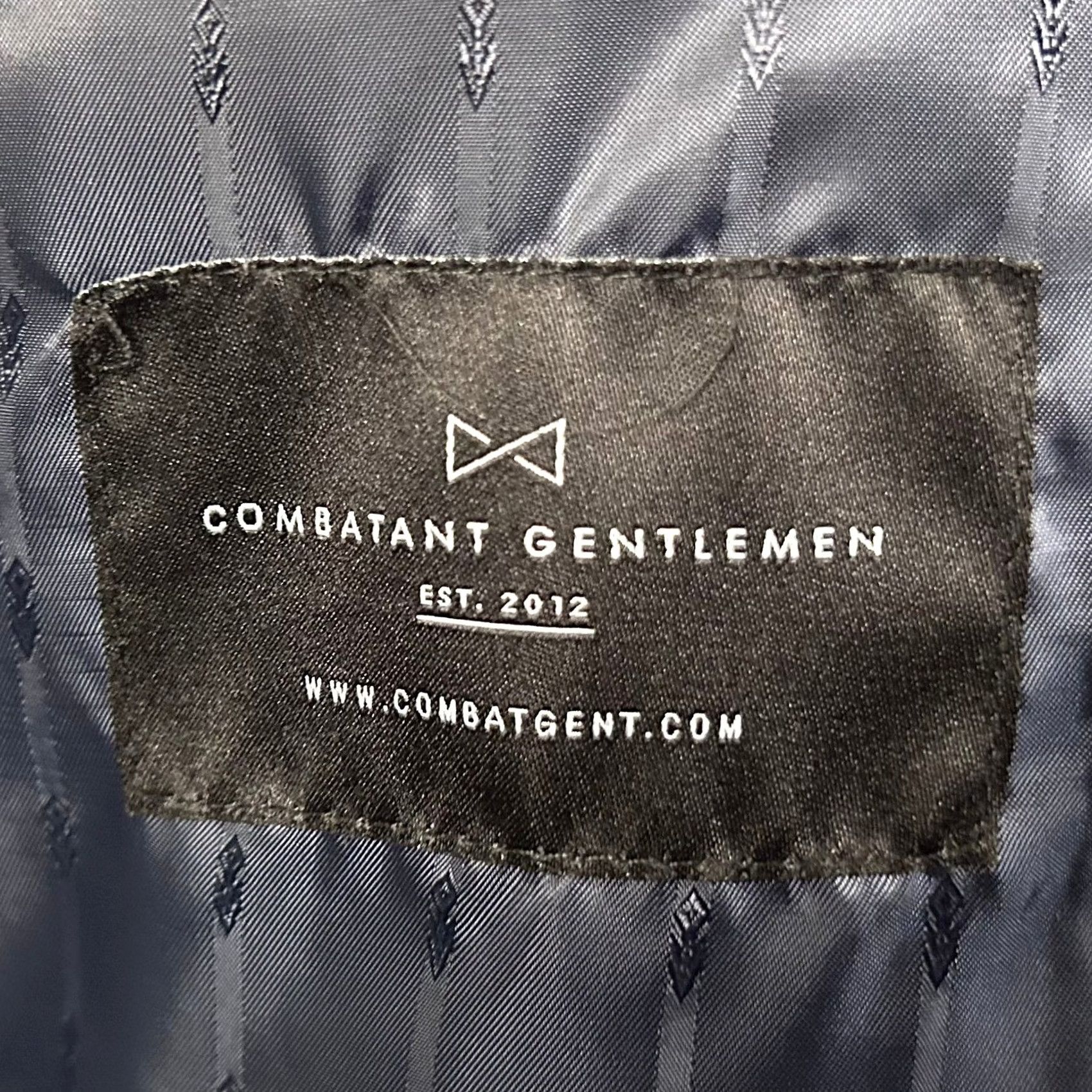 Doublet Combatant Gentlemen Sport Coat 40L 100% Wool Navy Blue Two Button Double Vented Size US XXS / EU 40 - 4 Thumbnail