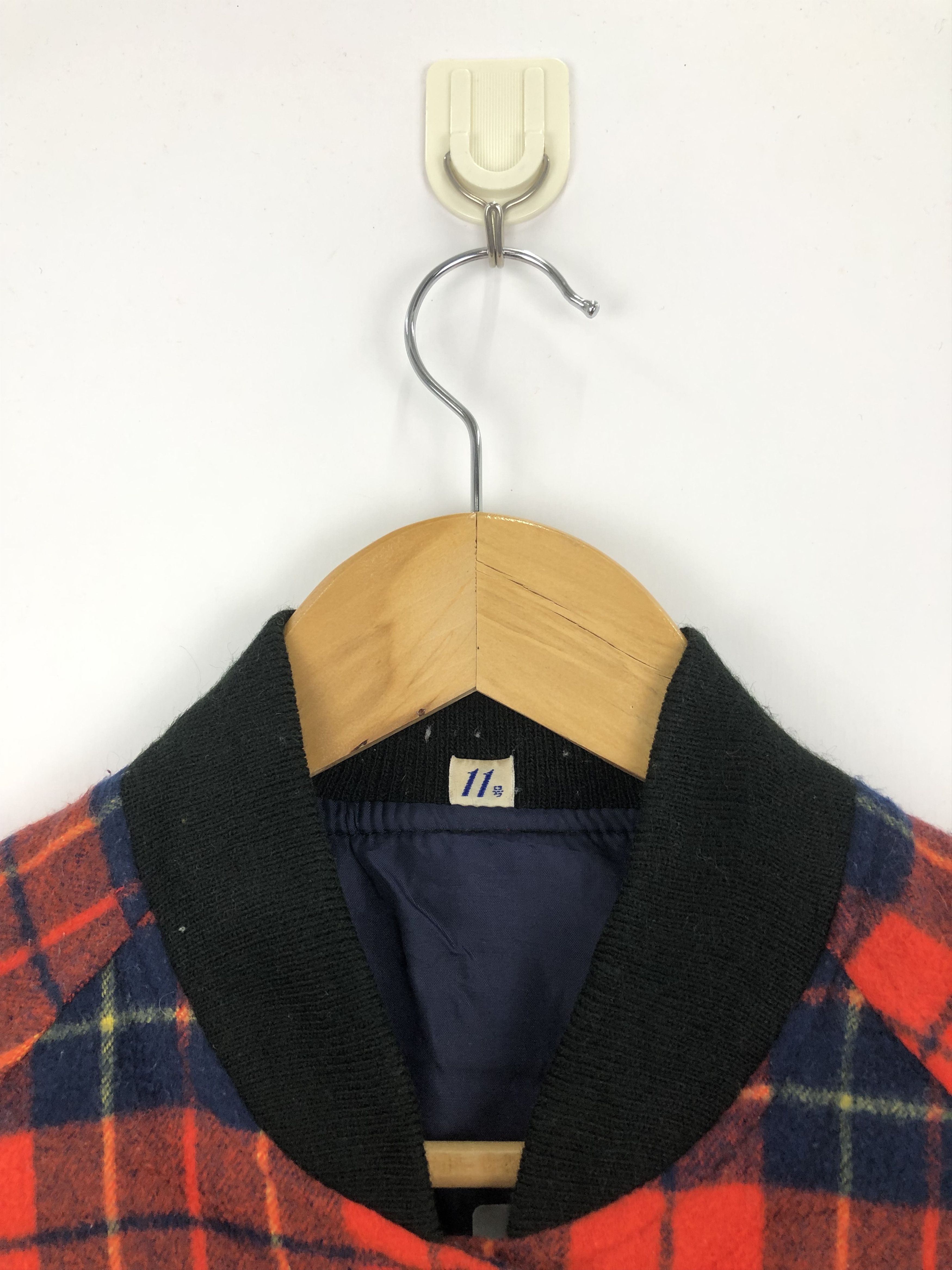 Japanese Brand Vintage 90s Japanese Brand Plaid Varsity Jacket V0428 Size US M / EU 48-50 / 2 - 7 Thumbnail