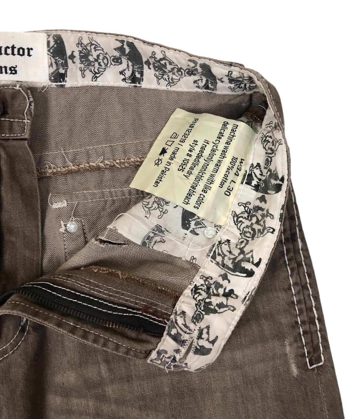 Japanese Brand Japan Brand XFactor Distress Denim Jeans Size US 34 / EU 50 - 10 Thumbnail