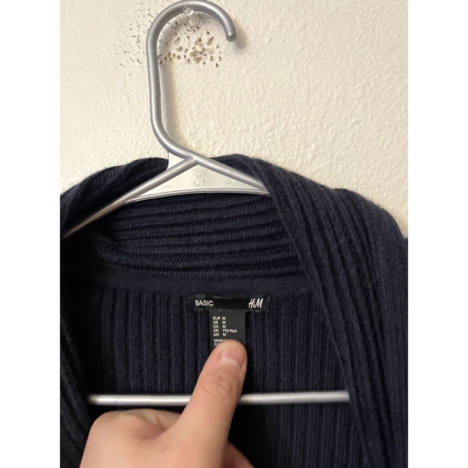 H&M H&M Basic Womens Navy Blue Cardigan Sweater Open Front Knit Medium Size M / US 6-8 / IT 42-44 - 3 Thumbnail