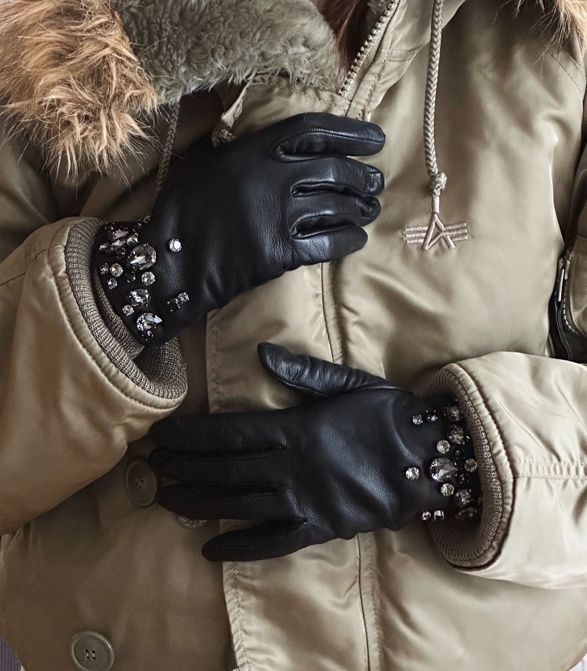 小物 prada ... archive leather belt gloves prada  archive leather belt gloves（prada  archive