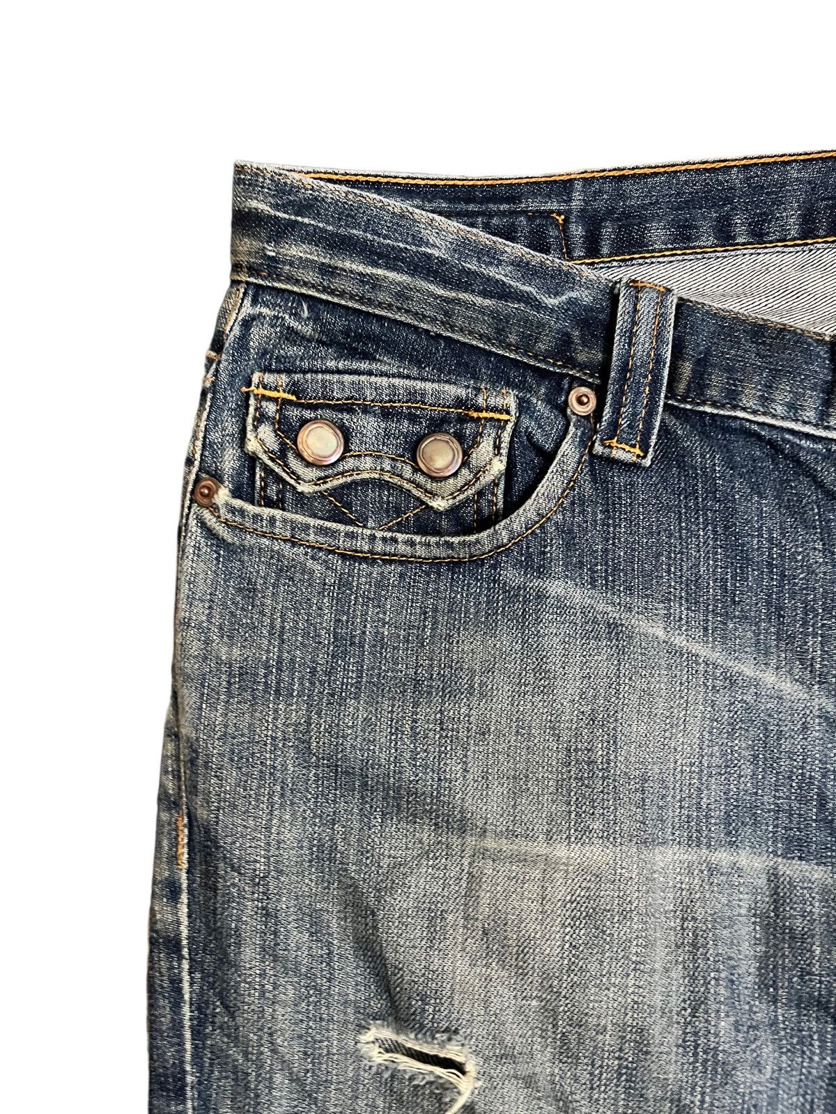Howe Vintage Howe Flare Distressed Denim Size US 35 - 3 Thumbnail