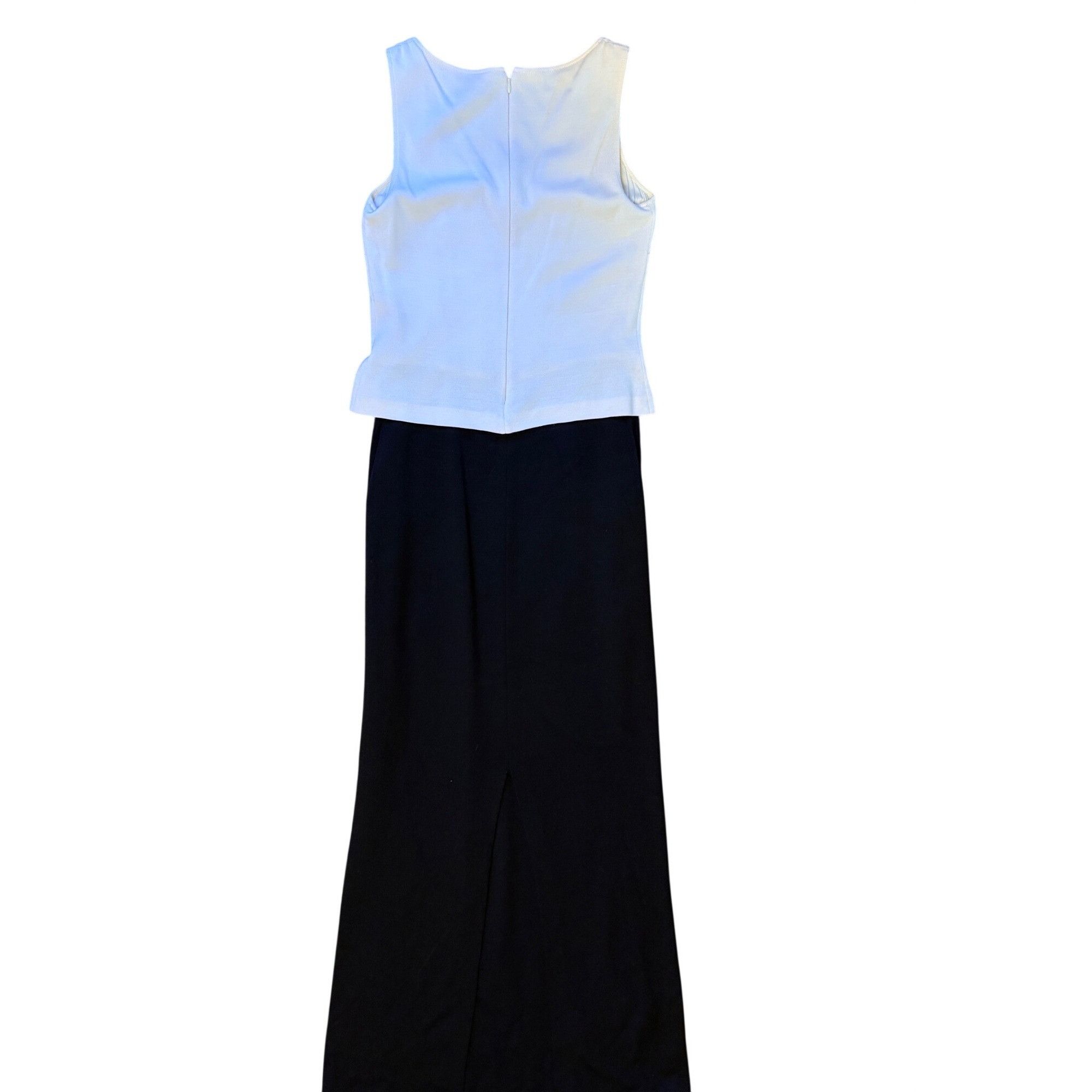 St. John $1270 St. St John 4 Maxi Dress Black Ivory Slit Long Milano Size S / US 4 / IT 40 - 5 Thumbnail