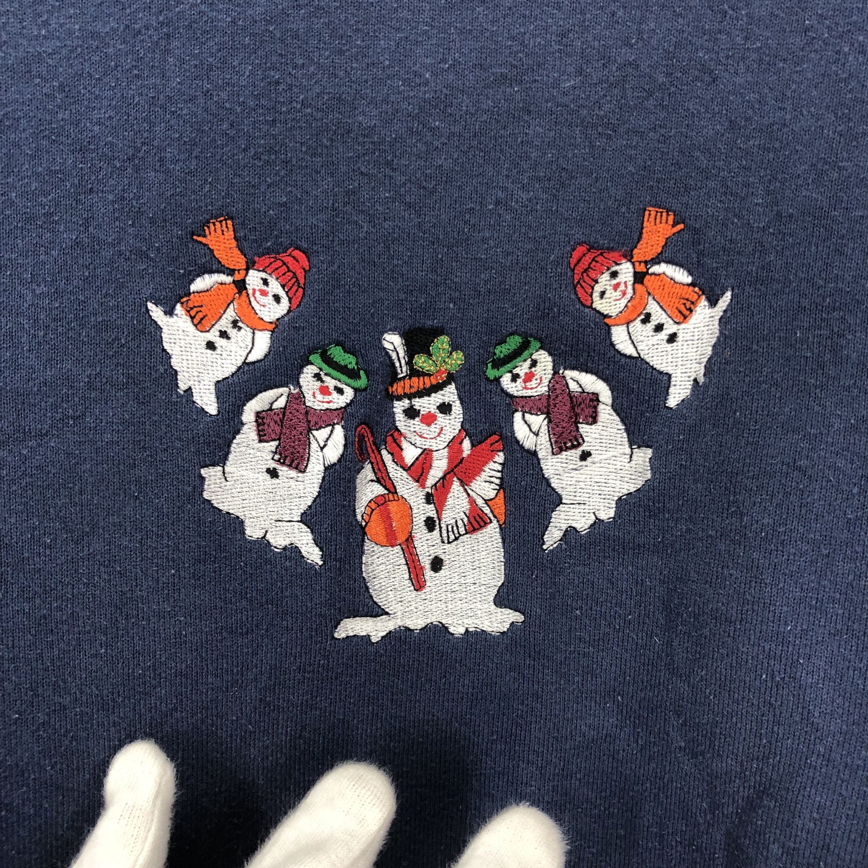 Fruit Of The Loom 90s Vintage CHRISTMAS SNOWMAN Crew Neck Sweatshirt #1676/05 Size US XL / EU 56 / 4 - 2 Thumbnail