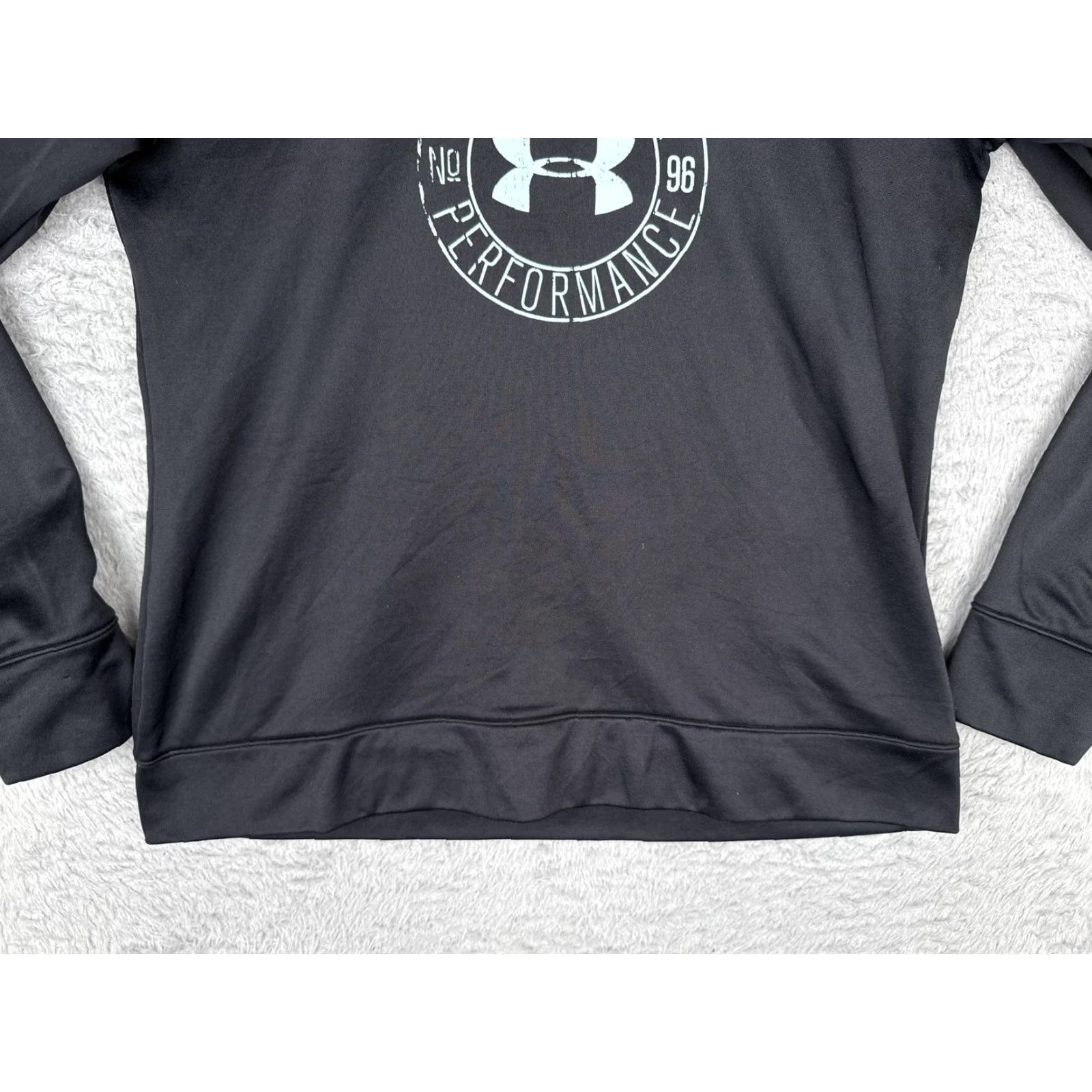 Under Armour Under Armour Hoodie Womens Large Black Performance Logo Pullover Sweatshirt Size L / US 10 / IT 46 - 5 Thumbnail