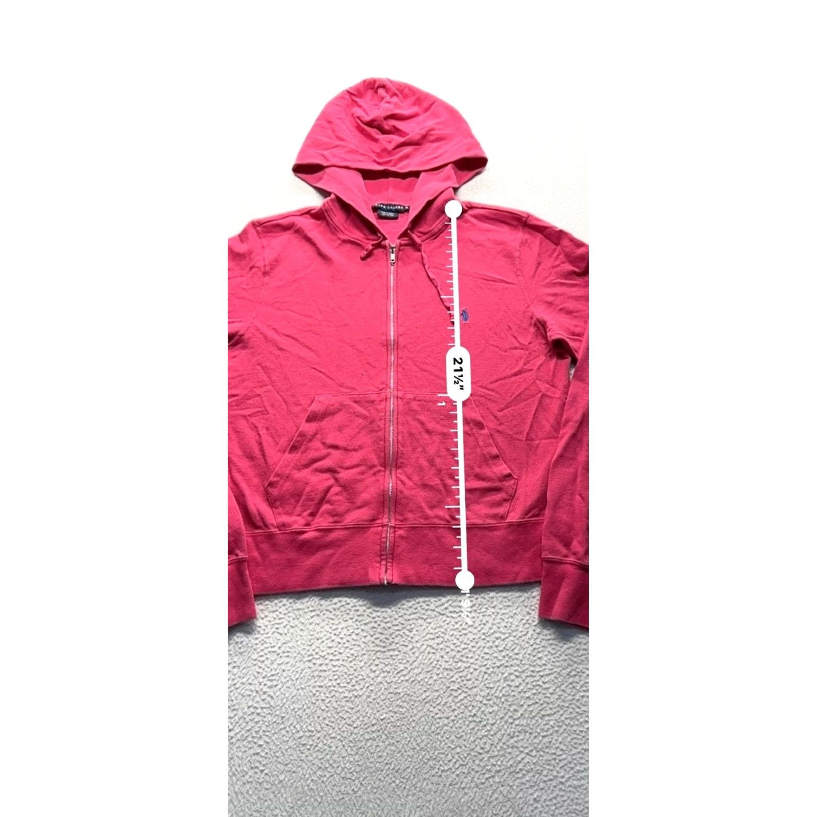 Ralph Lauren VINTAGE Ralph Lauren Jacket Hoodie XL Red Mens Cotton VTG Size US XL / EU 56 / 4 - 7 Thumbnail