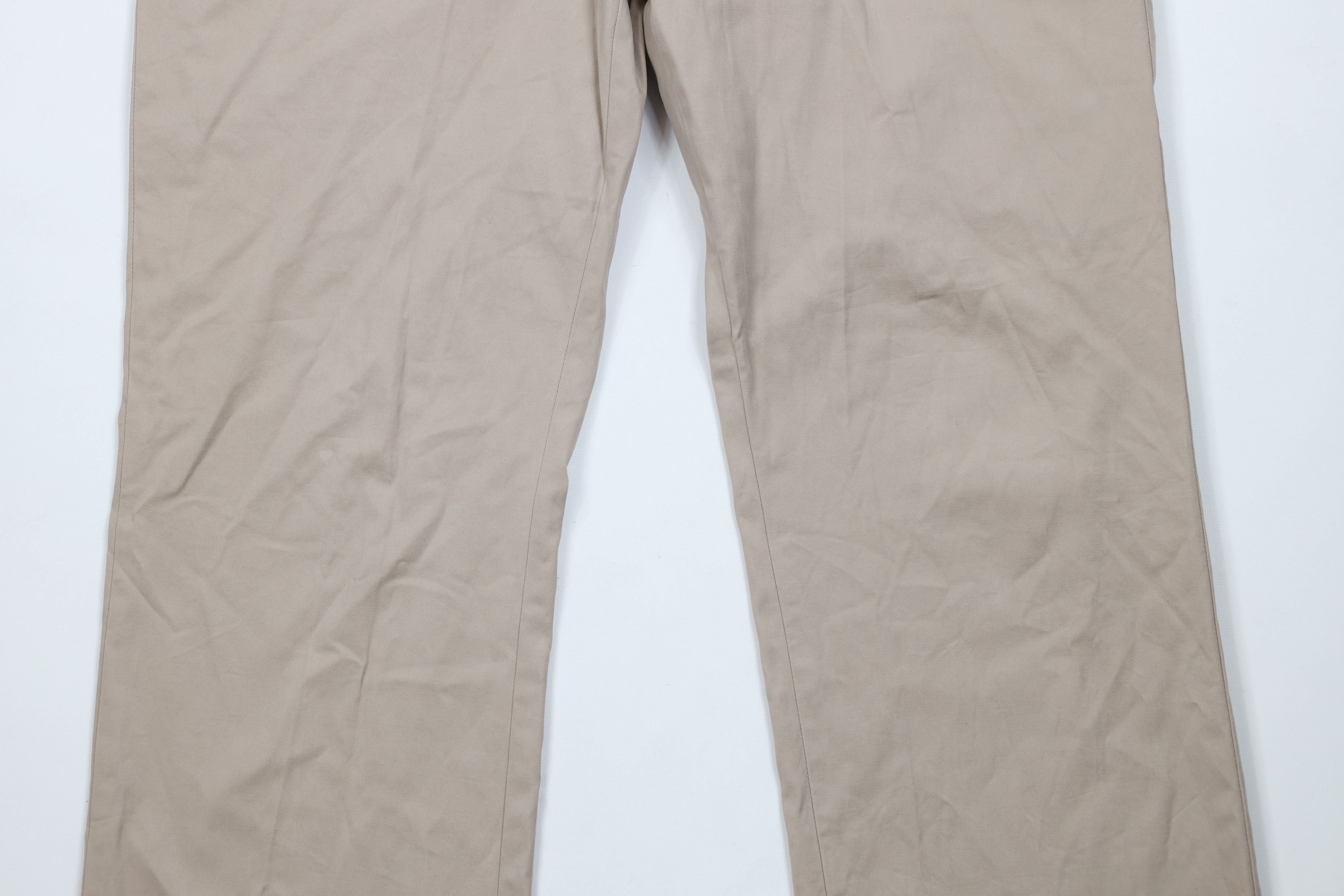 Express Express Agent Stretch Wide Leg Chino Pants Trousers Beige Size US 31 - 3 Thumbnail