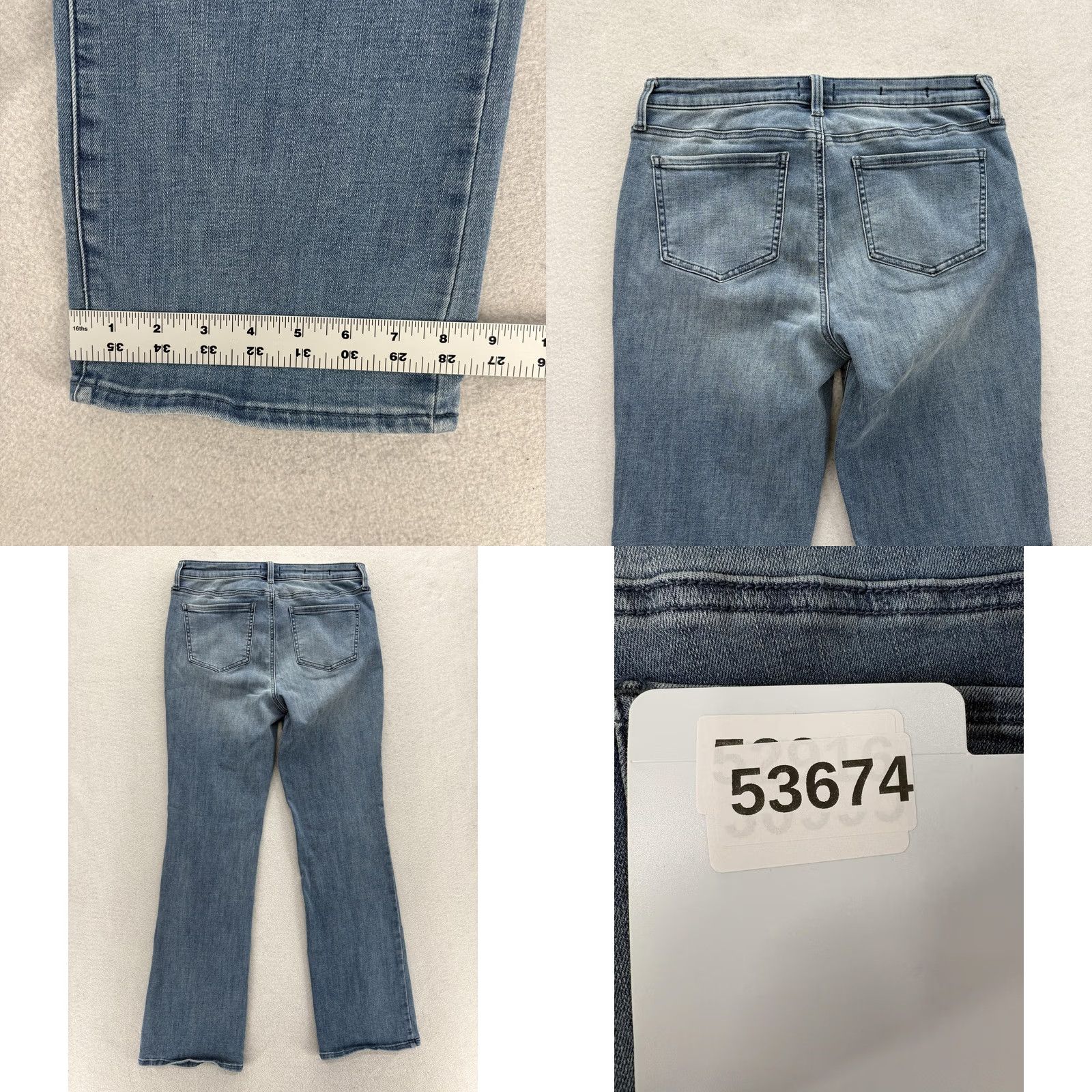 NYDJ NYDJ Womens Bootcut Jeans 8 Blue Medium Wash Mid Rise Stretch Shaping Size 30" / US 8 / IT 44 - 8 Thumbnail