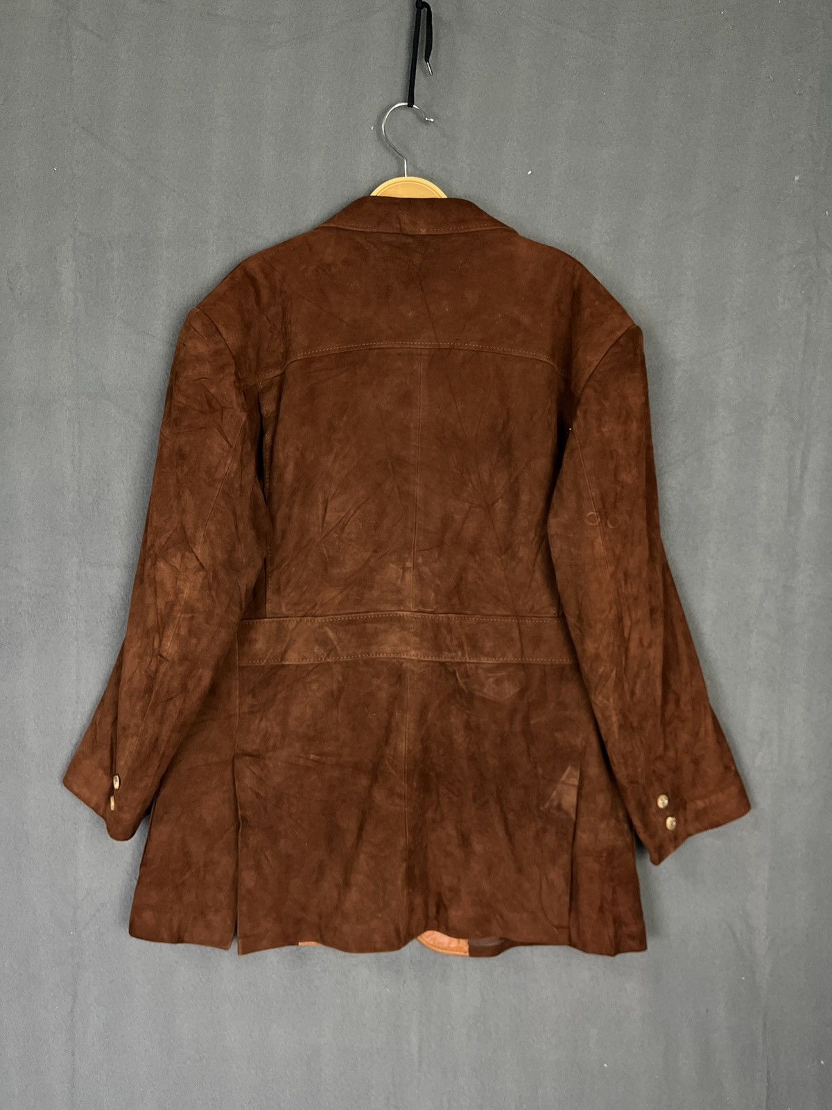 Genuine Leather Suede Leather Blazer Size 42R - 2 Thumbnail