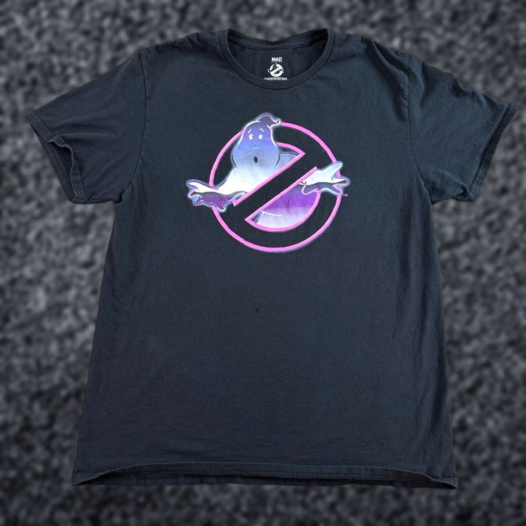 Pinko Ghostbusters Shirt Mens L Black Pink Movie Retro Short Sleeve Casual FLAW Size US L / EU 52-54 / 3 - 1 Thumbnail