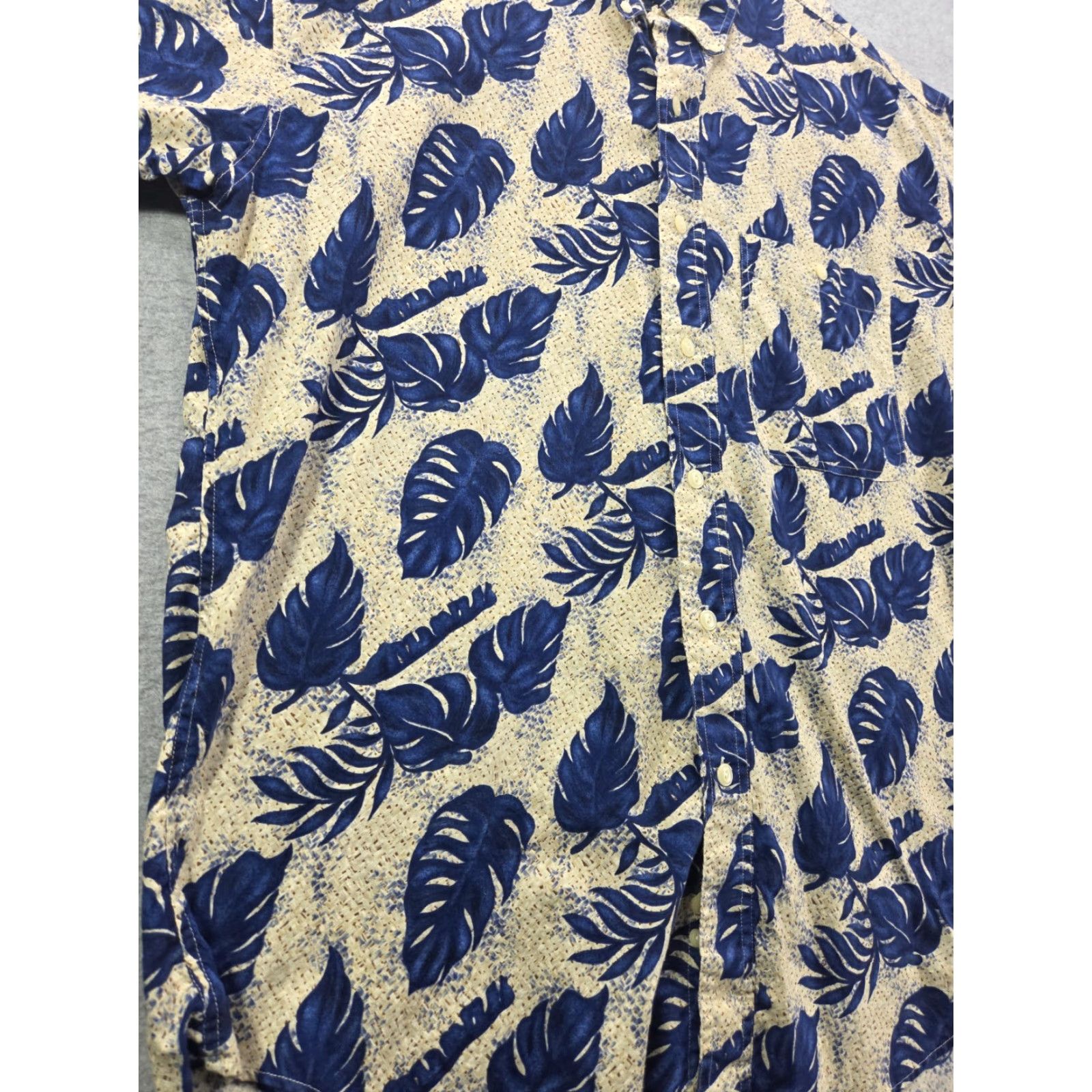 Ralph Lauren Chaps Ralph Lauren Mens XL Blue Floral Hawaiian Short Sleeve Button Shirt Size US XL / EU 56 / 4 - 2 Thumbnail