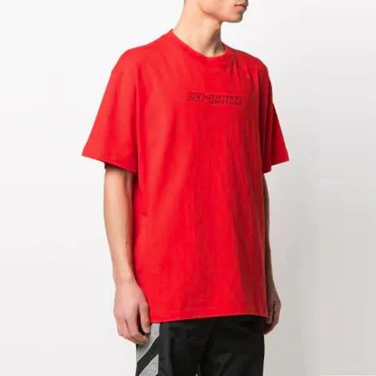 Off-White Red Pascal Hand Gun Logo Oversized T-Shirt Size US M / EU 48-50 / 2 - 3 Thumbnail