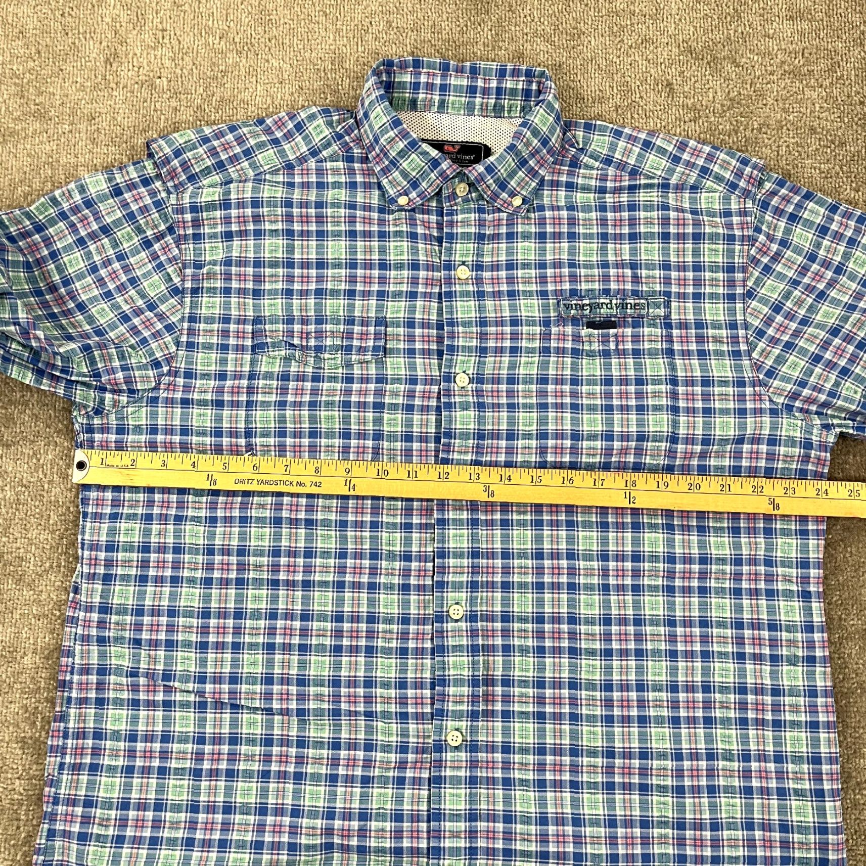 Vineyard Vines VINEYARD VINES Harbor Shirt Mens Large Plaid Nylon Performance Vented Shirt, Button-Up, Long Sleeve, Multicolor, Regular Fit Size US L / EU 52-54 / 3 - 6 Thumbnail