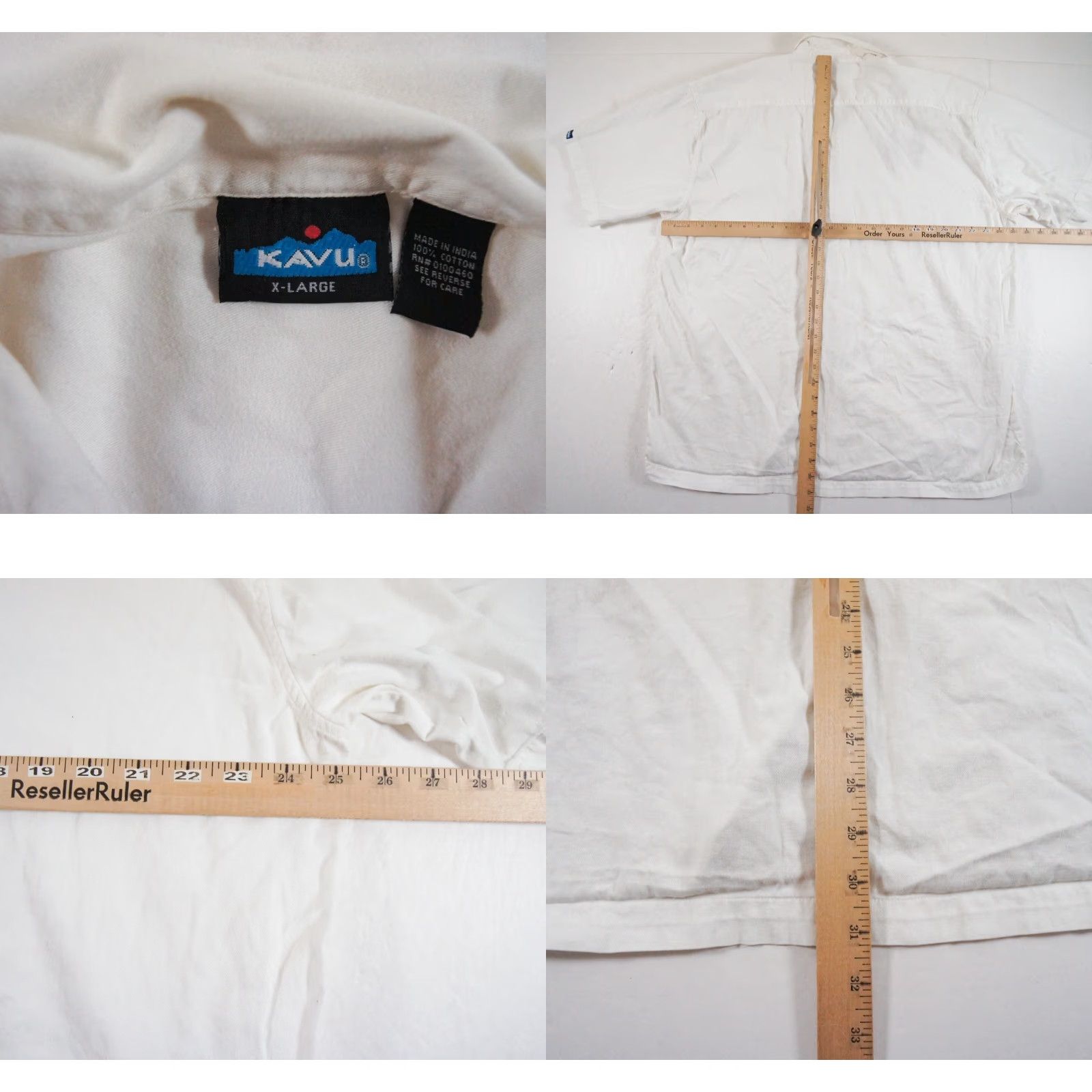 KAVU KAVU Men's Button Down Shirt XL White Short Sleeve Casual Outdoor Size US XL / EU 56 / 4 - 8 Thumbnail