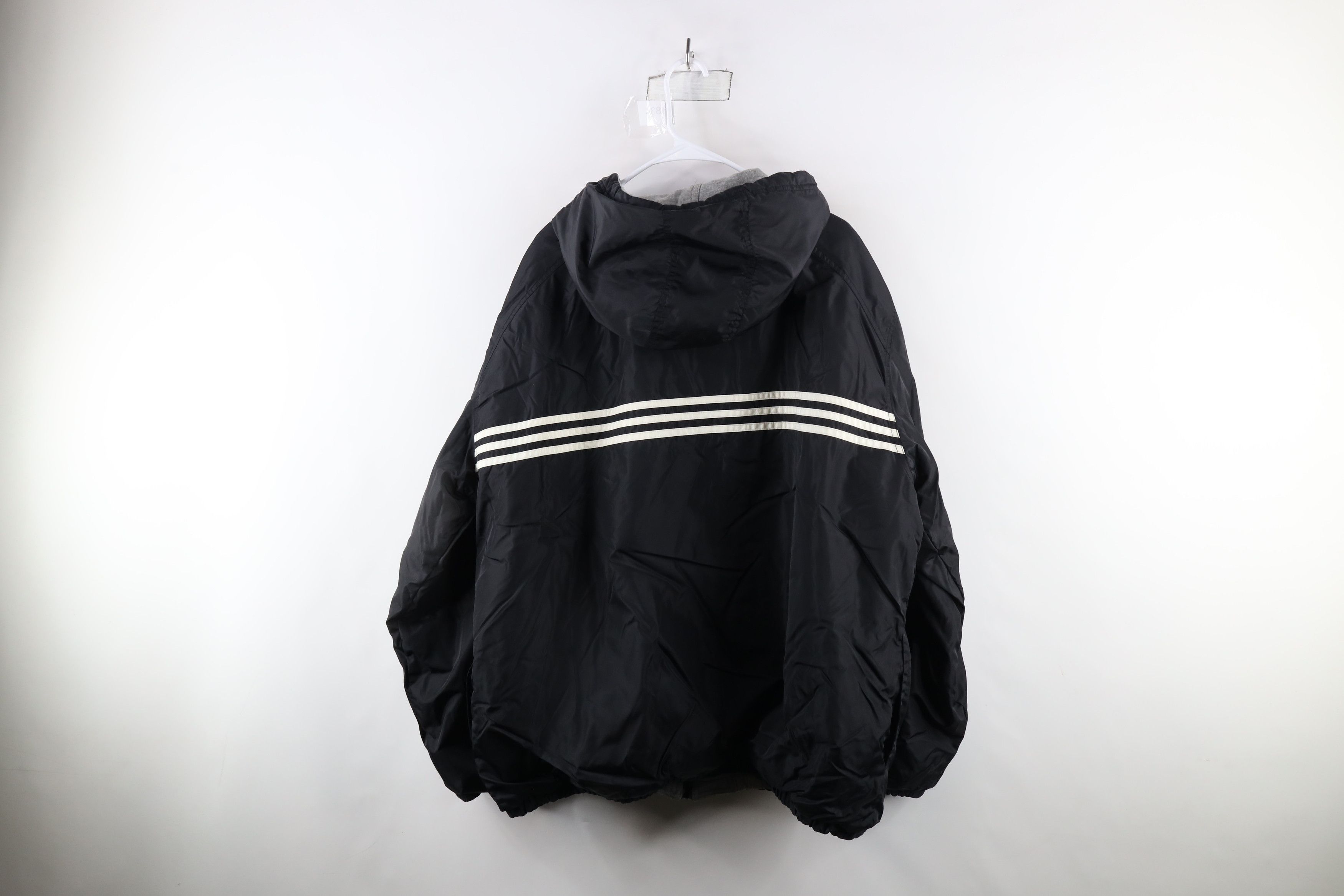 Adidas × Vintage Vintage 90s Adidas Reversible Full Zip Jacket Black Gray Size US XL / EU 56 / 4 - 9 Thumbnail