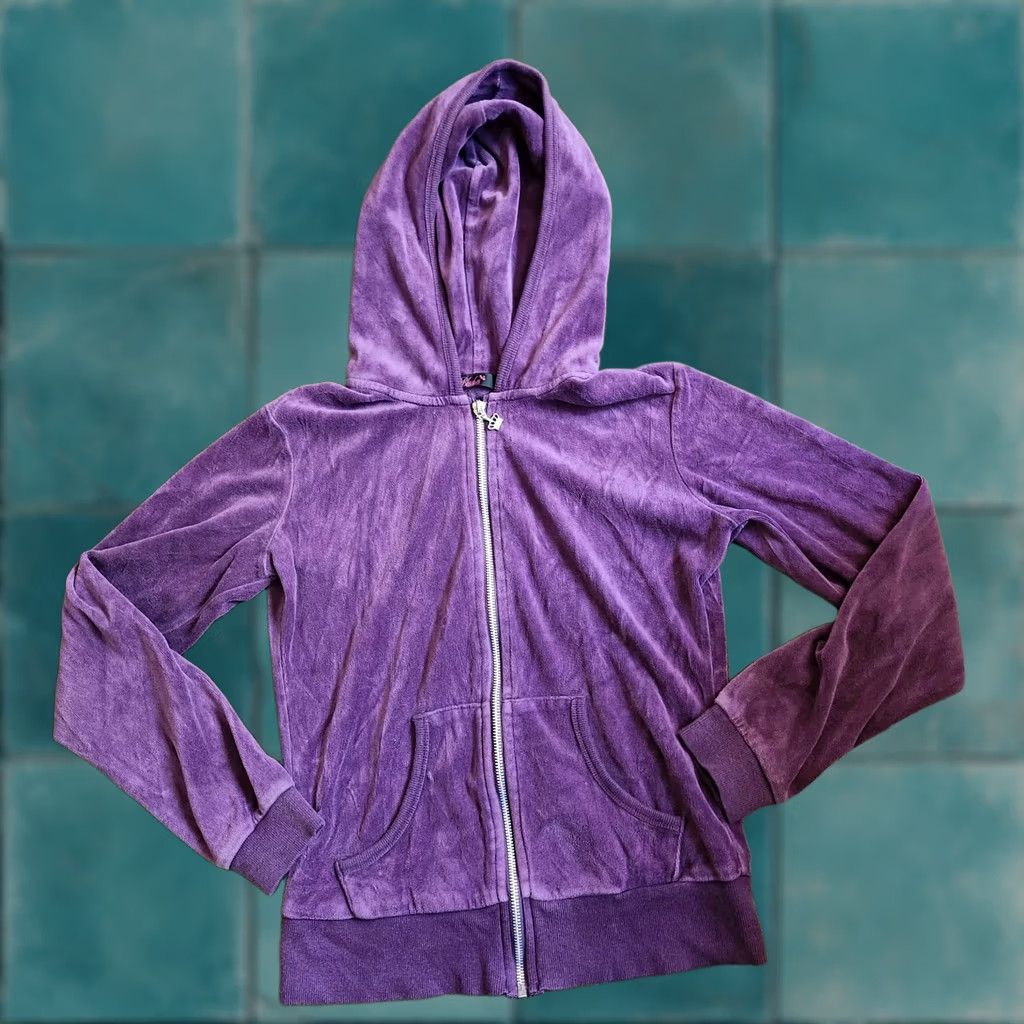 Vintage Blushes Women's Junior Purple Pockets Full Zip Hoodie - Size S, Small, Purple, Hoodies, Women, XS? Size S / US 4 / IT 40 - 1 Thumbnail