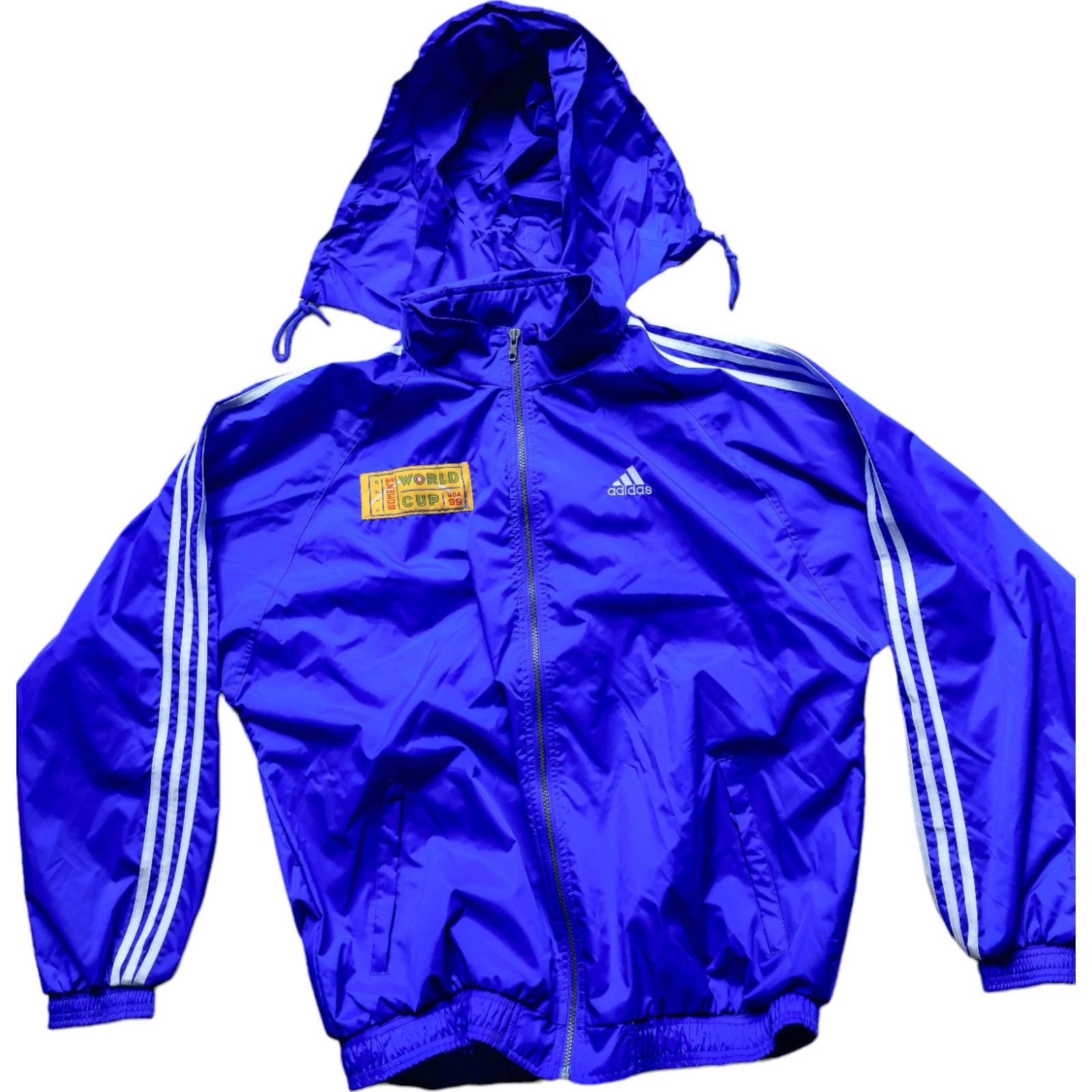 Adidas Women's World Cup 1999 Adidas L Windbreaker w Stuffed Hood Size L / US 10 / IT 46 - 3 Thumbnail