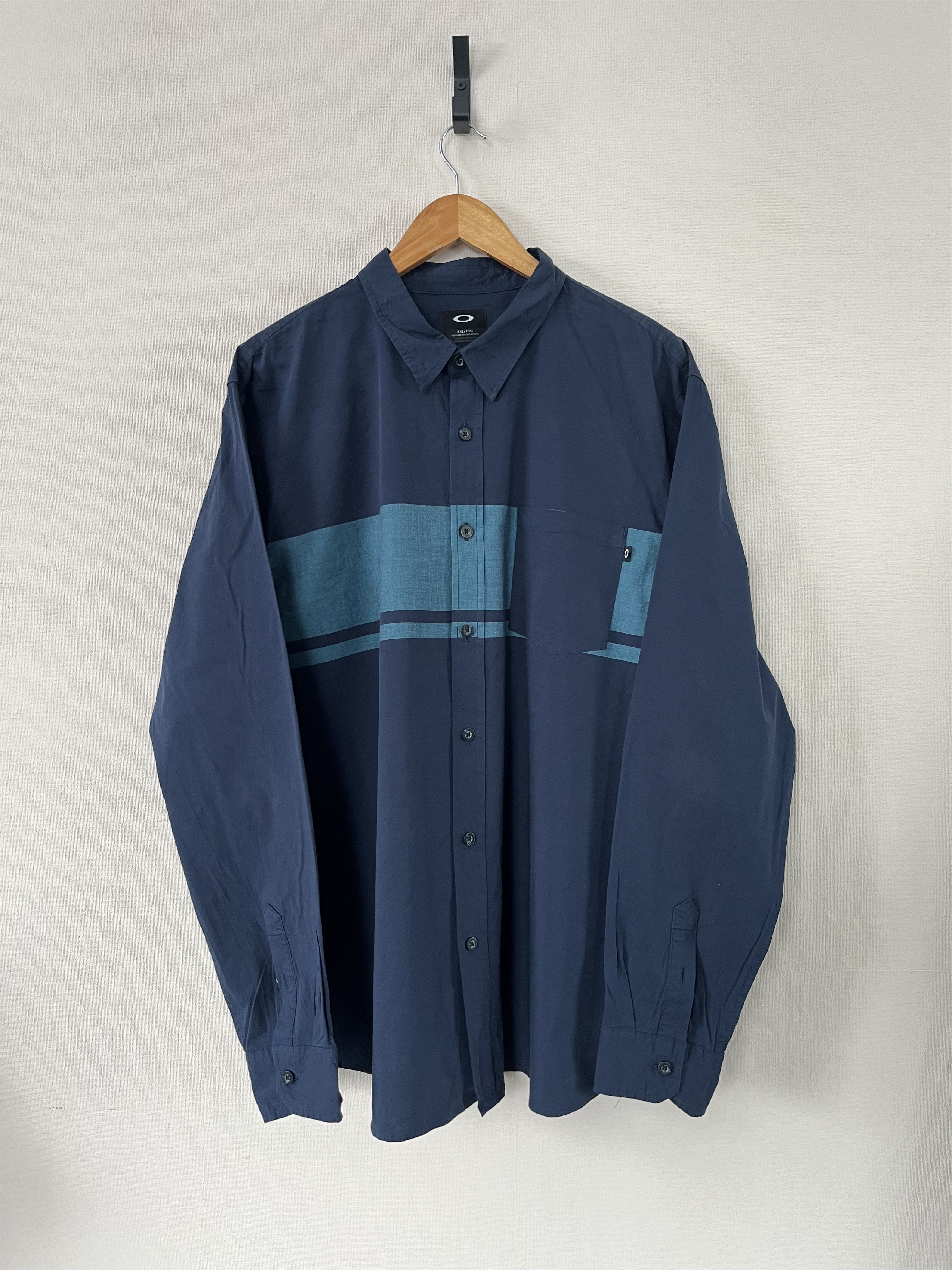 Oakley Oakley Shirt Long Sleeve Button Front Pocket Outdoor Stripe Size US XXL / EU 58 / 5 - 1 Thumbnail