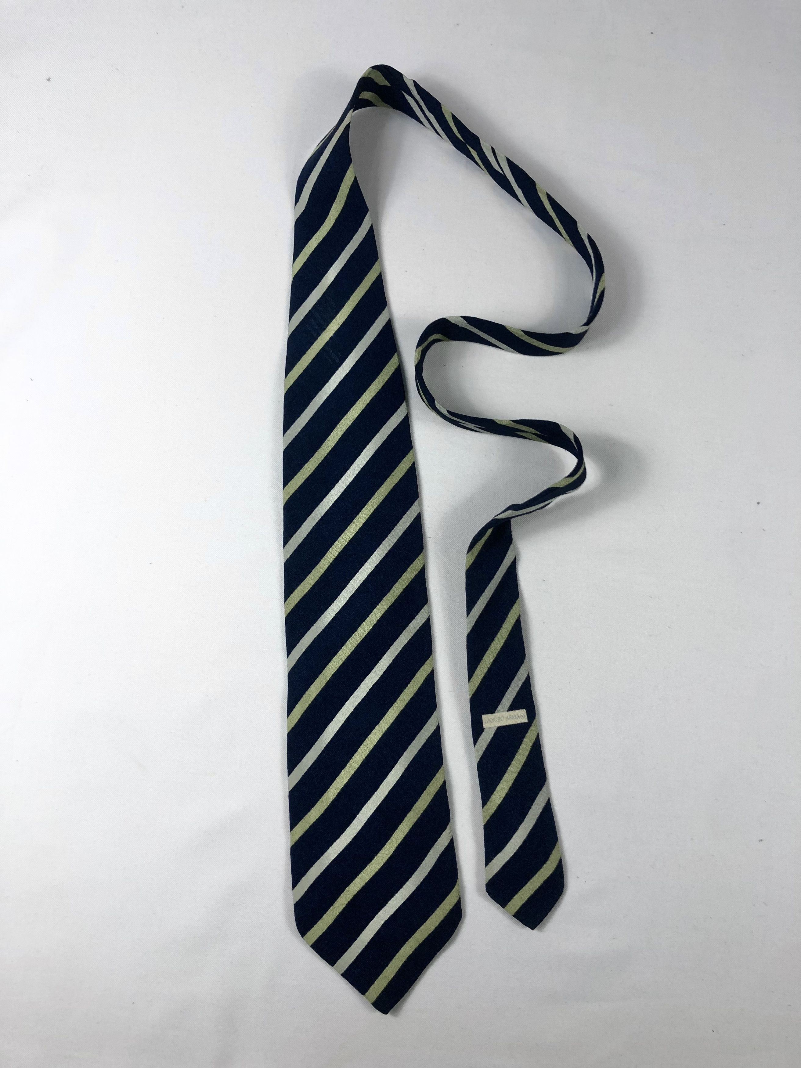 Giorgio Armani Rare Giorgio Armani Cravatte Stripes Silk Tie Made in Italy Size ONE SIZE - 2 Thumbnail