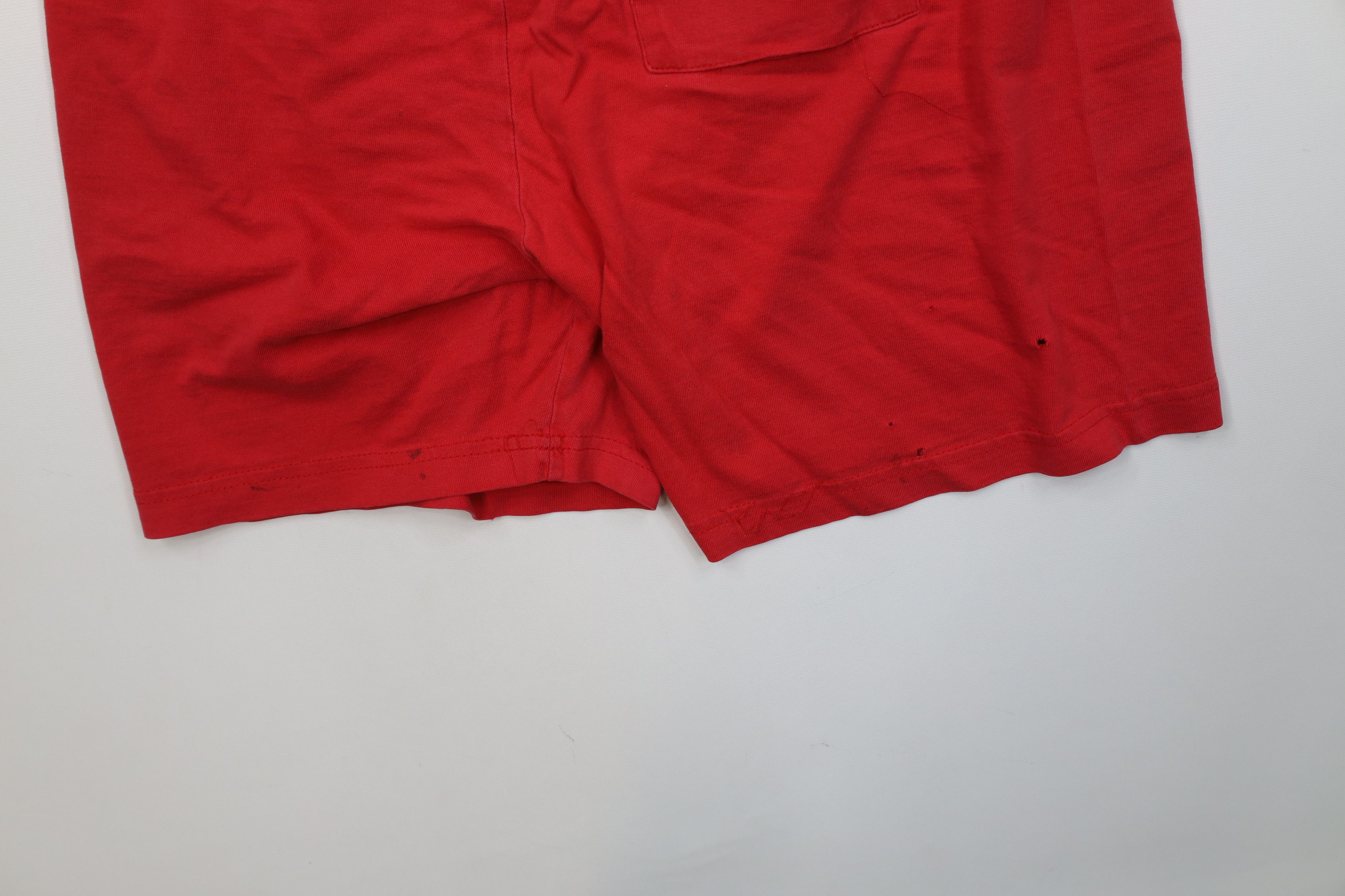 Vintage Vintage 90s Ohio State University Above Knee Shorts Red USA Size US 32 / EU 48 - 13 Thumbnail