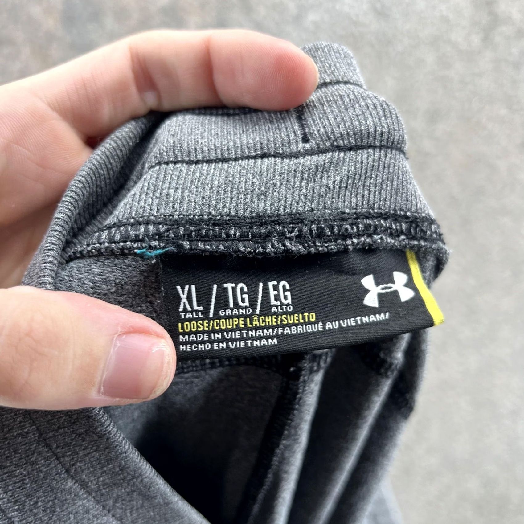Under Armour Under Armour Jogger Pants Mens XL Gray Knit Elastic Waist Pockets Athletic Size US 36 / EU 52 - 3 Thumbnail
