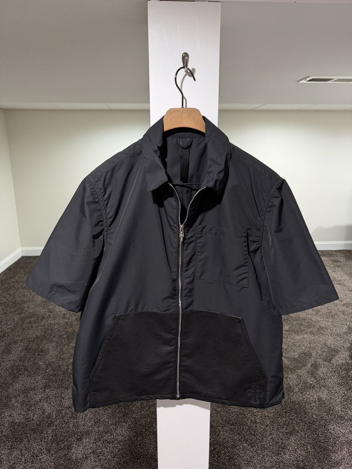 Chrome Hearts Chrome Hearts Carpenter Leather/Nylon Dagger Zip Up Shirt Size US XL / EU 56 / 4 - 1 Thumbnail
