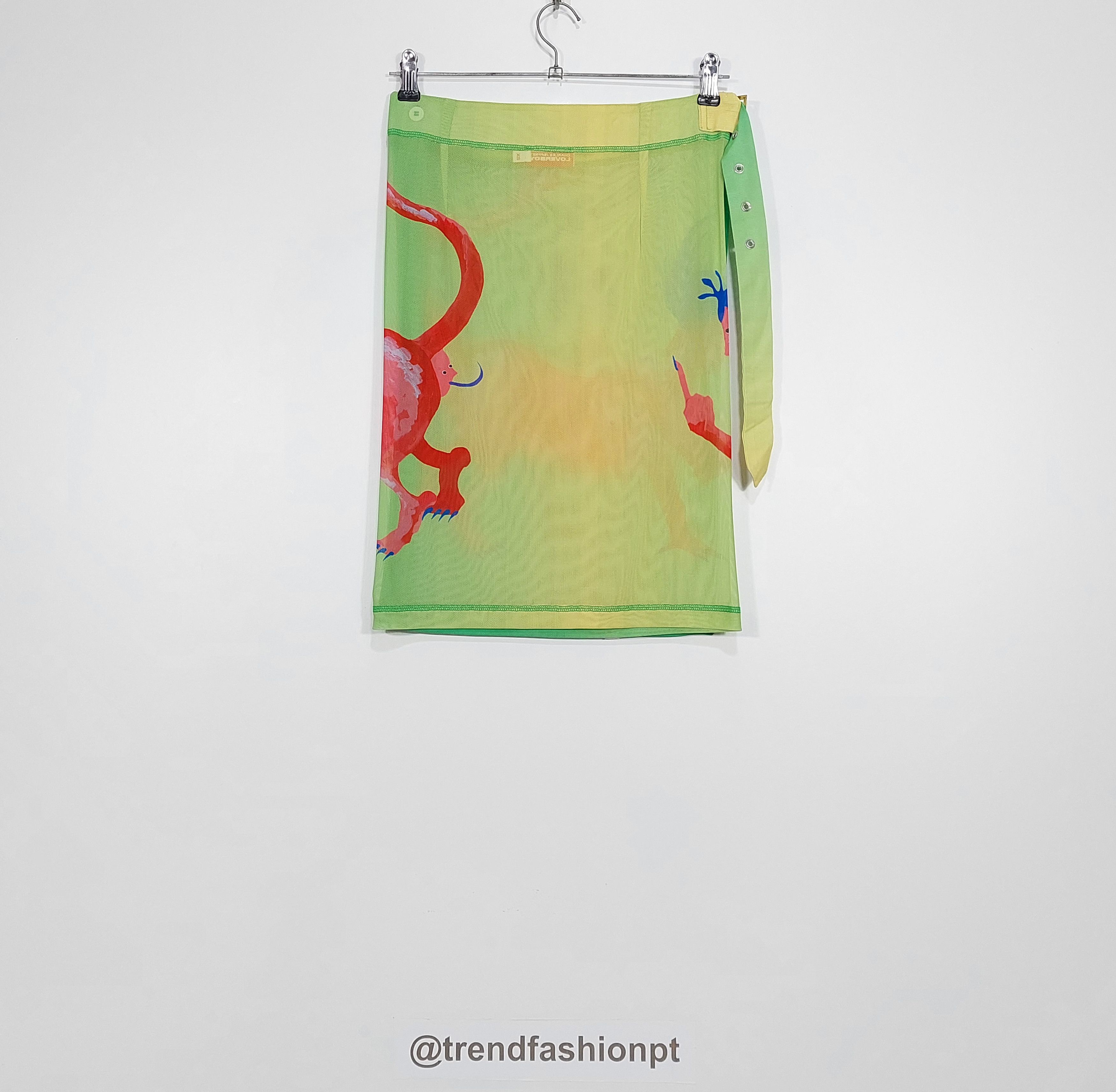 Charles Jeffrey LOVERBOY mesh graphic wrap skirt - multi XS Size 25" / US 0 / IT 36 - 9 Thumbnail